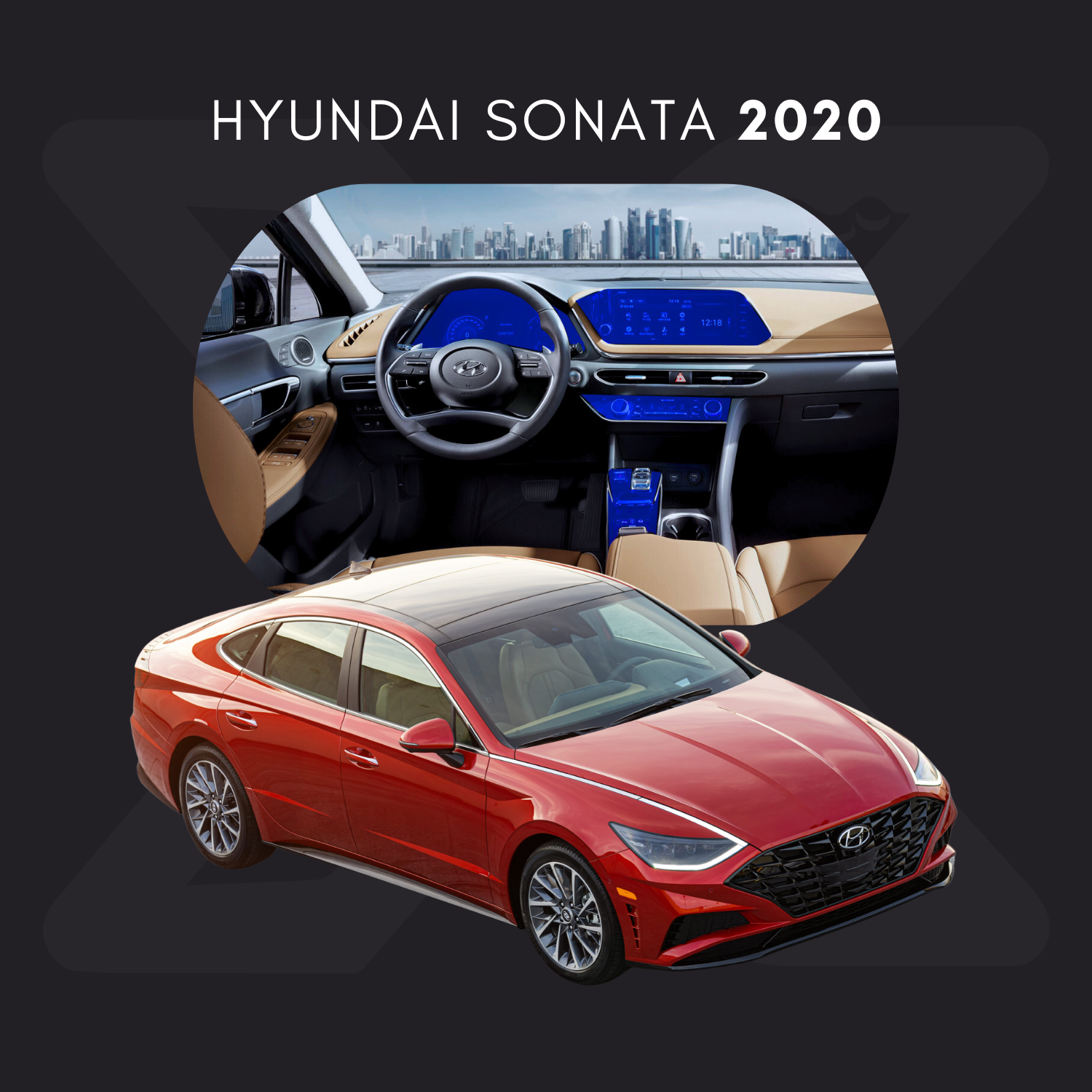 Hyundai Sonata Película Protectora Transparente PPF para Interiores – Kit Completo