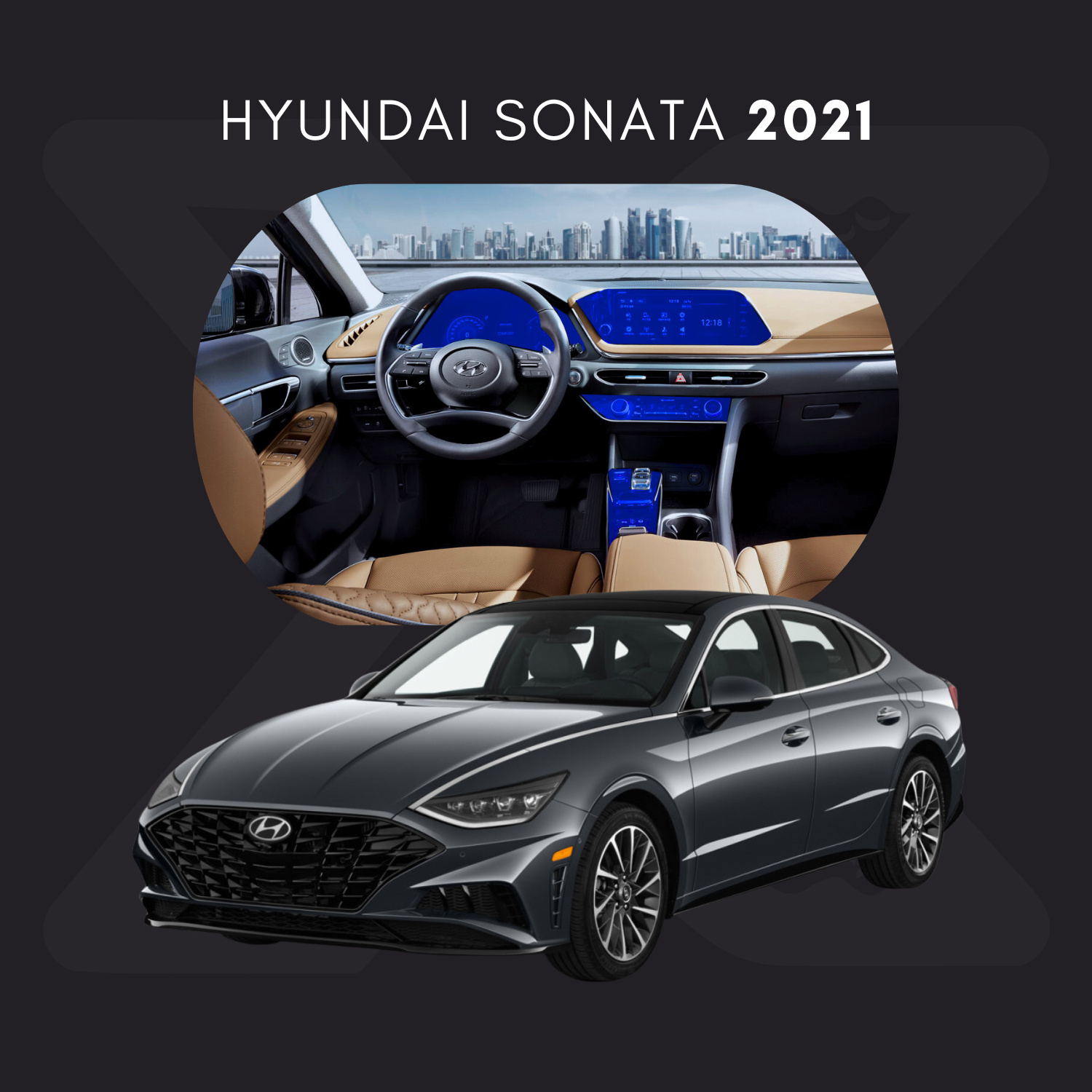 Hyundai Sonata Película Protectora Transparente PPF para Interiores – Kit Completo