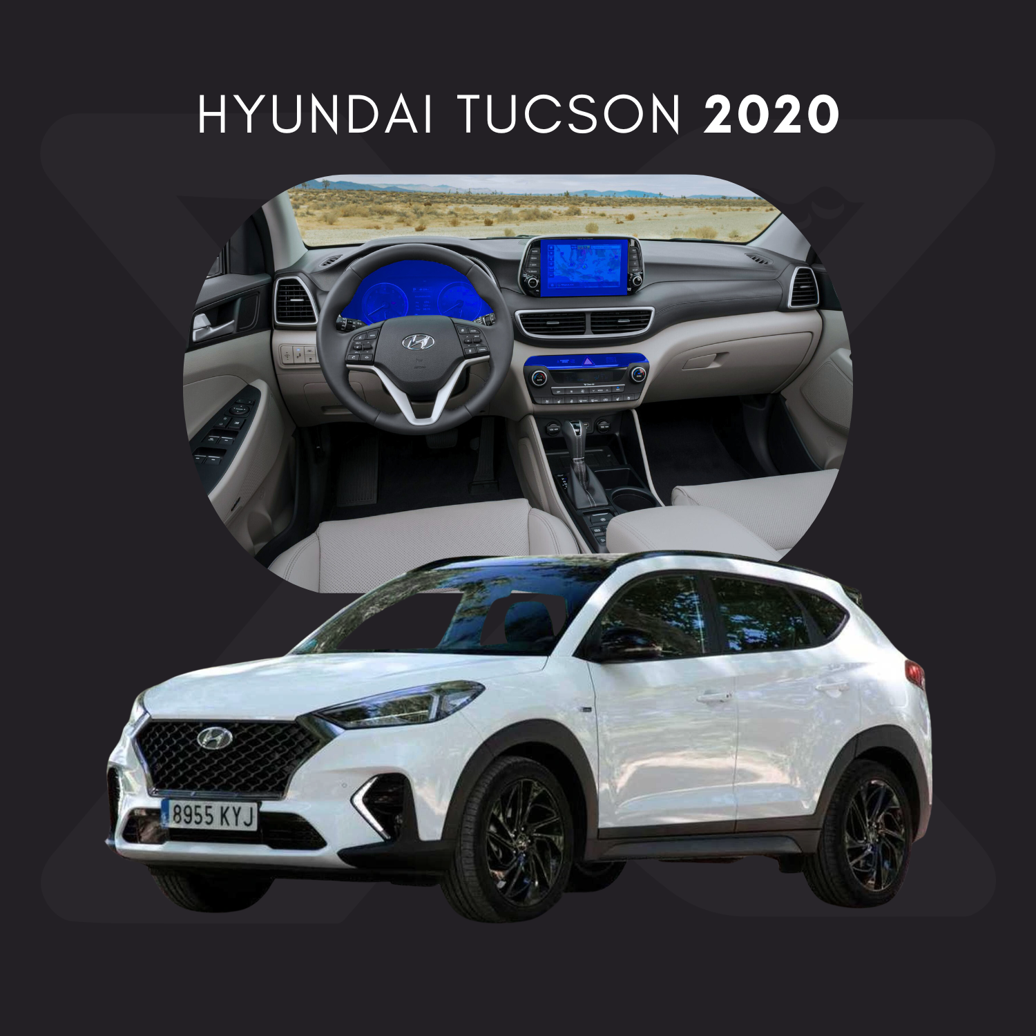 Hyundai Tucson Película Protectora Transparente PPF para Interiores – Kit Completo