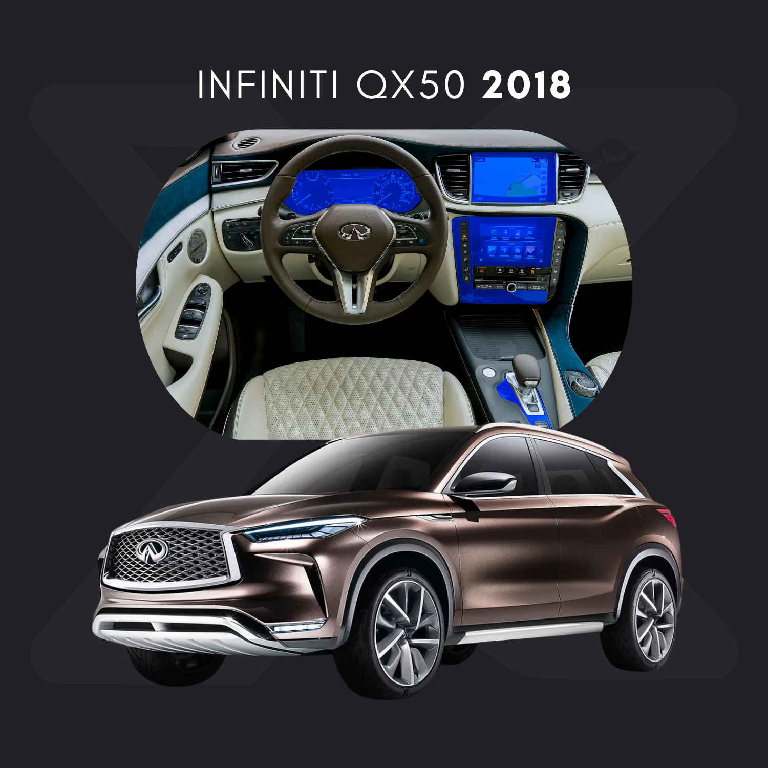 INFINITI QX50 Película Protectora Transparente PPF para Interiores – Kit Completo