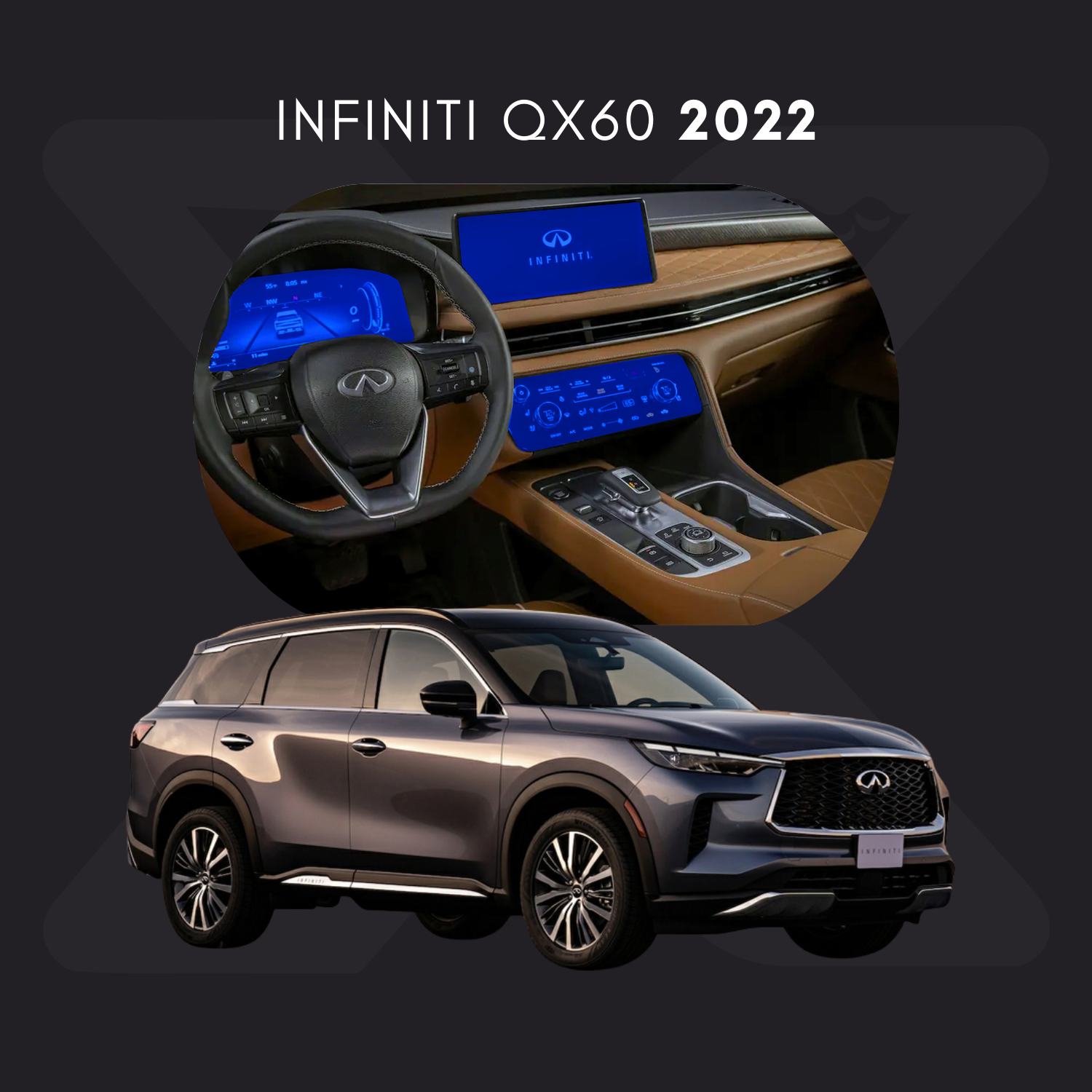 INFINITI QX60 Película Protectora Transparente PPF para Interiores – Kit Completo