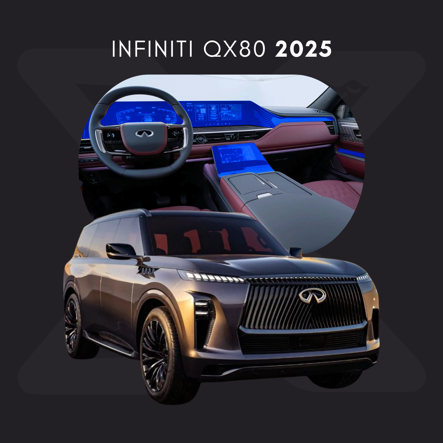 INFINITI QX80 Película Protectora Transparente PPF para Interiores – Kit Completo