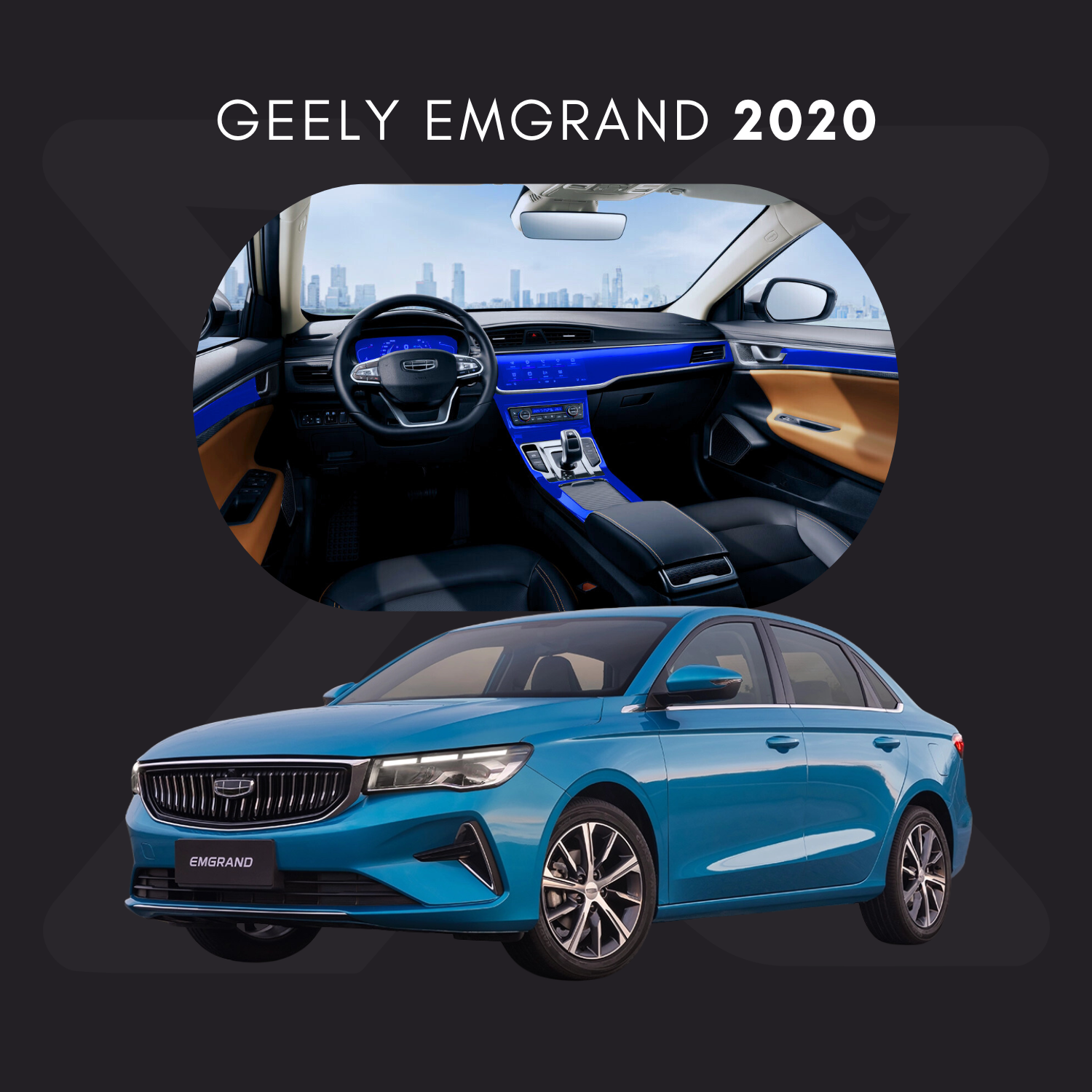 GEELY Emgrand Película Protectora Transparente PPF para Interiores – Kit Completo