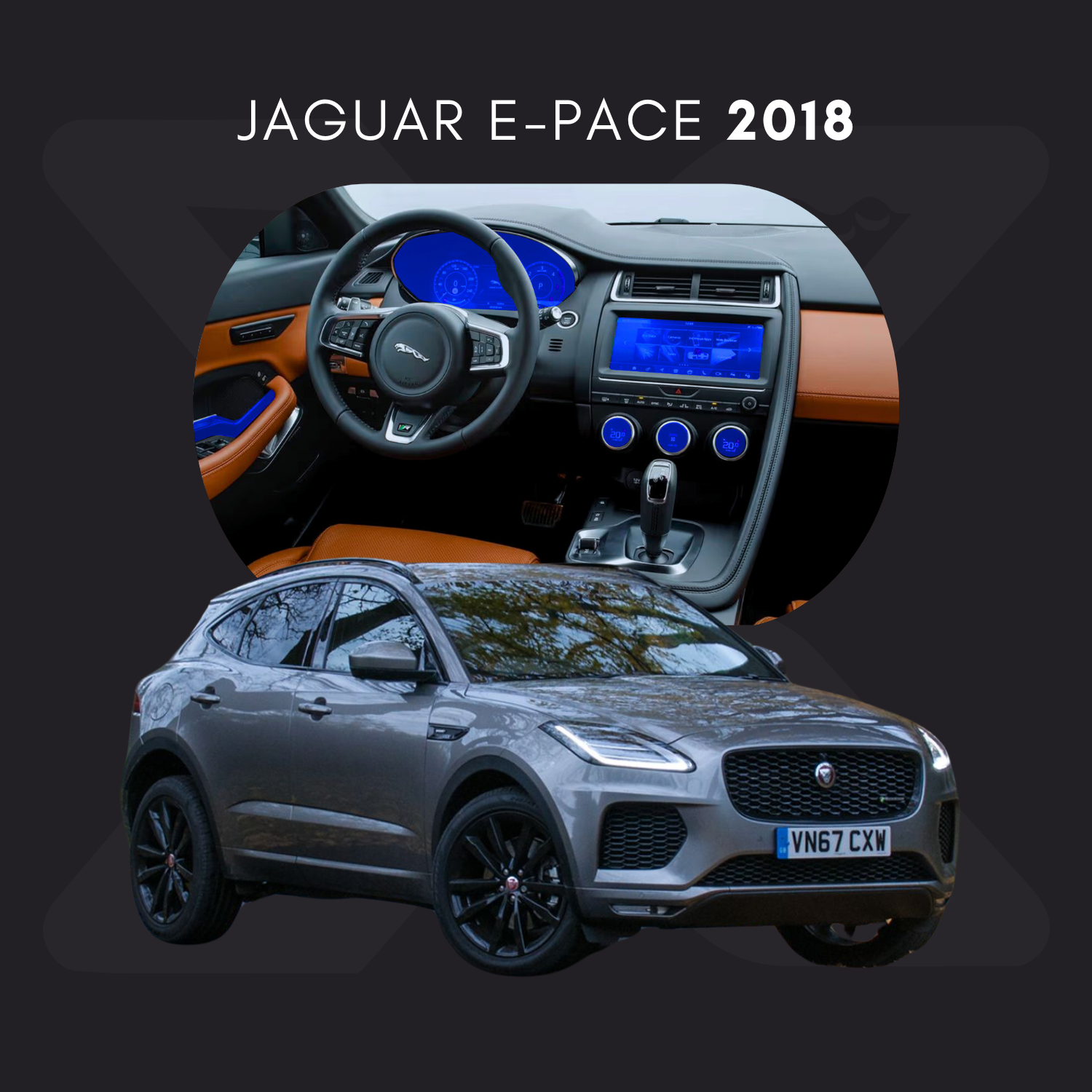 Jaguar E-PACE Película Protectora Transparente PPF para Interiores – Kit Completo