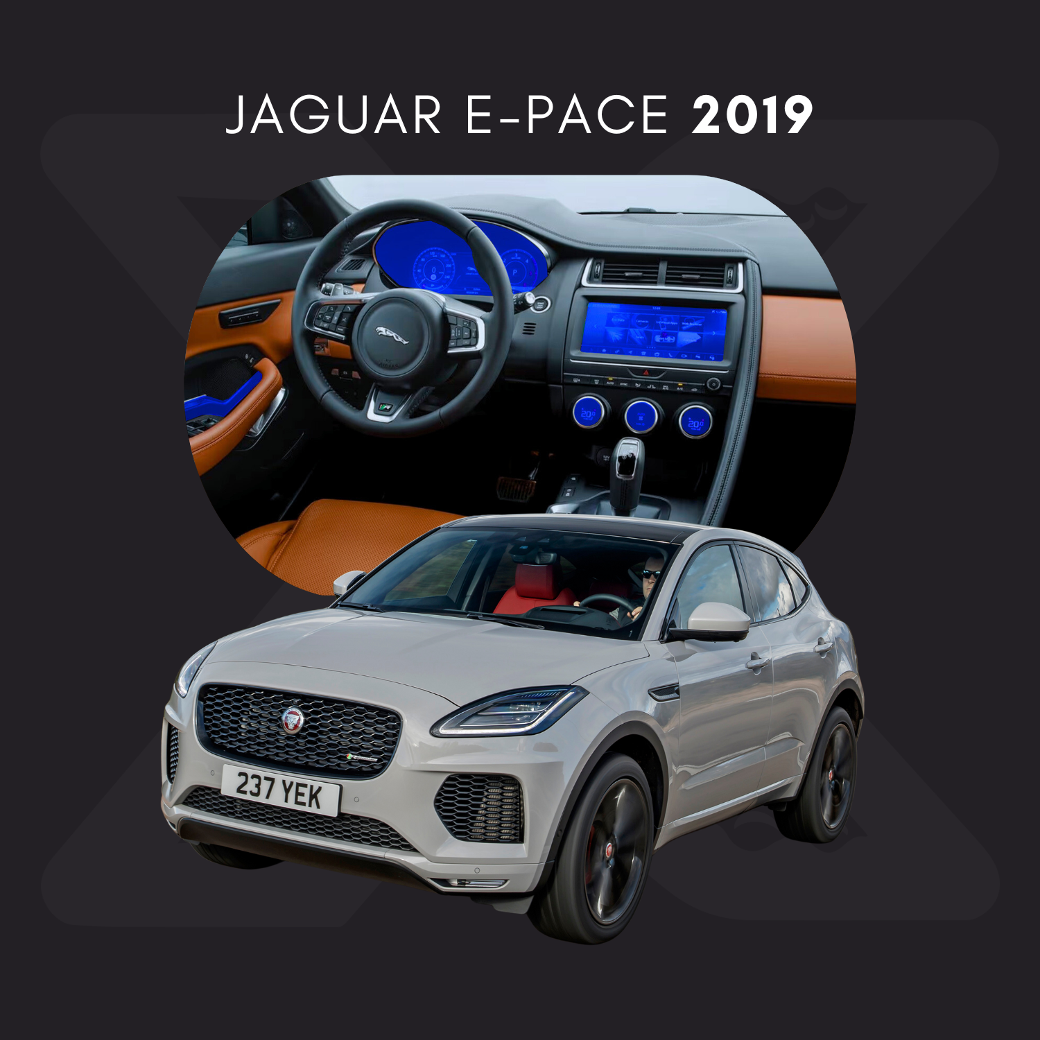 Jaguar E-PACE Película Protectora Transparente PPF para Interiores – Kit Completo