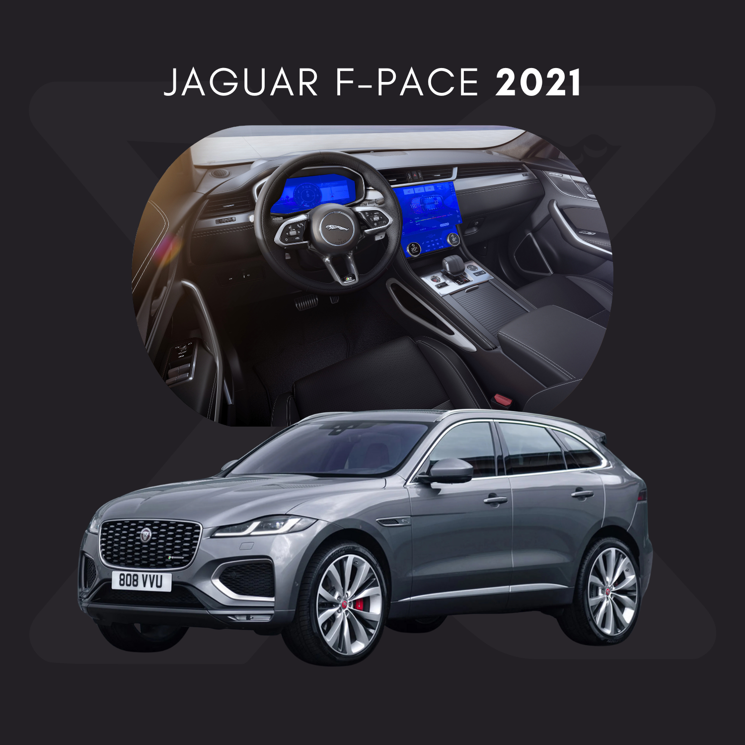 Jaguar F-PACE Película Protectora Transparente PPF para Interiores – Kit Completo