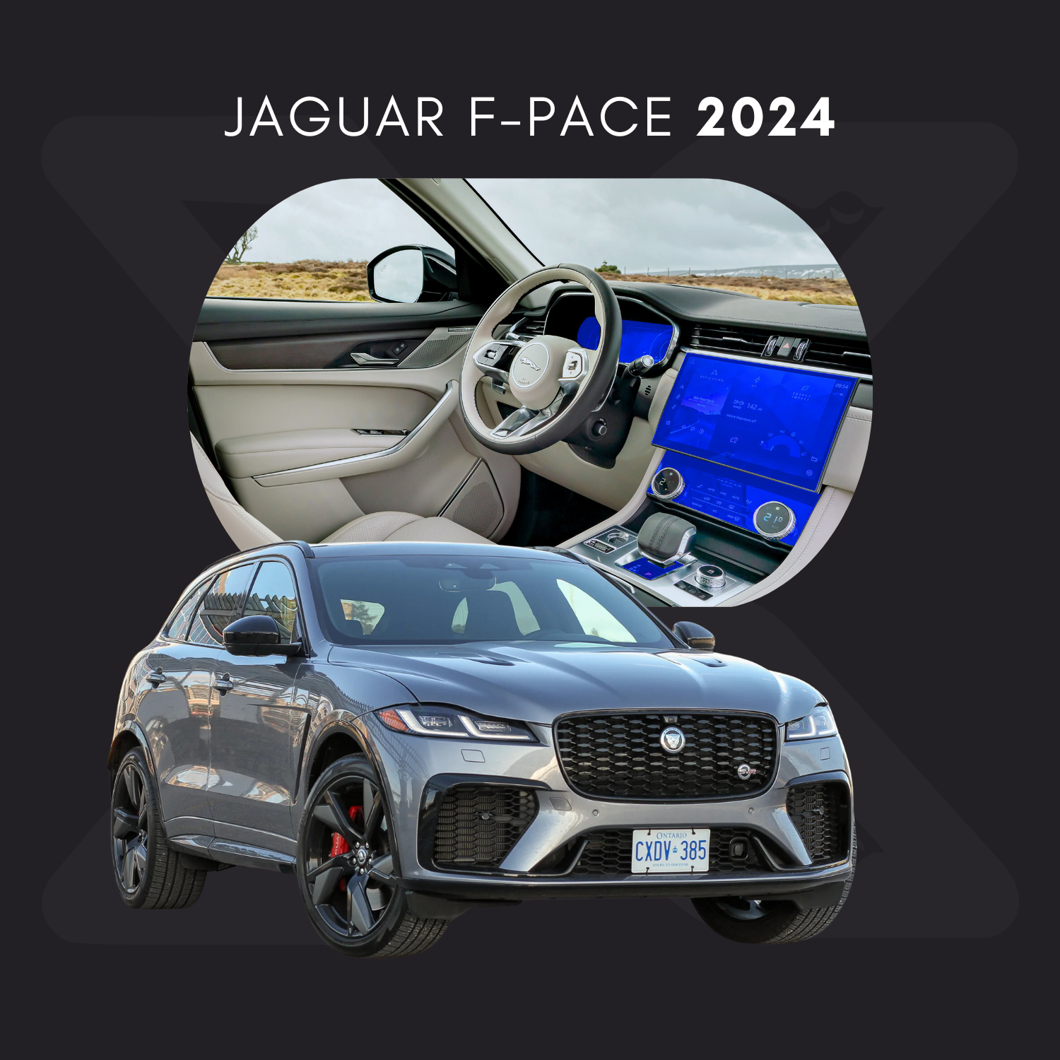 Jaguar F-PACE Película Protectora Transparente PPF para Interiores – Kit Completo