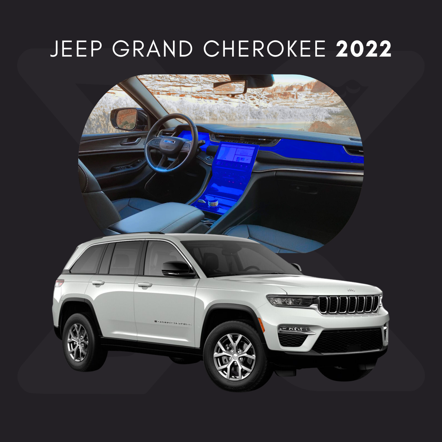 Jeep Grand Cherokee Película Protectora Transparente PPF para Interiores – Kit Completo