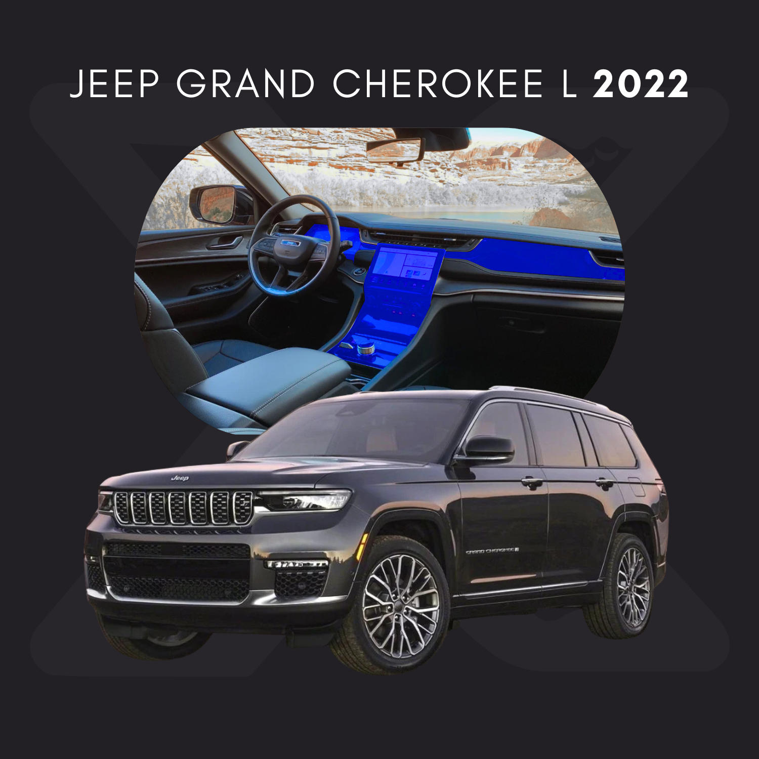 Jeep Grand Cherokee L Película Protectora Transparente PPF para Interiores – Kit Completo