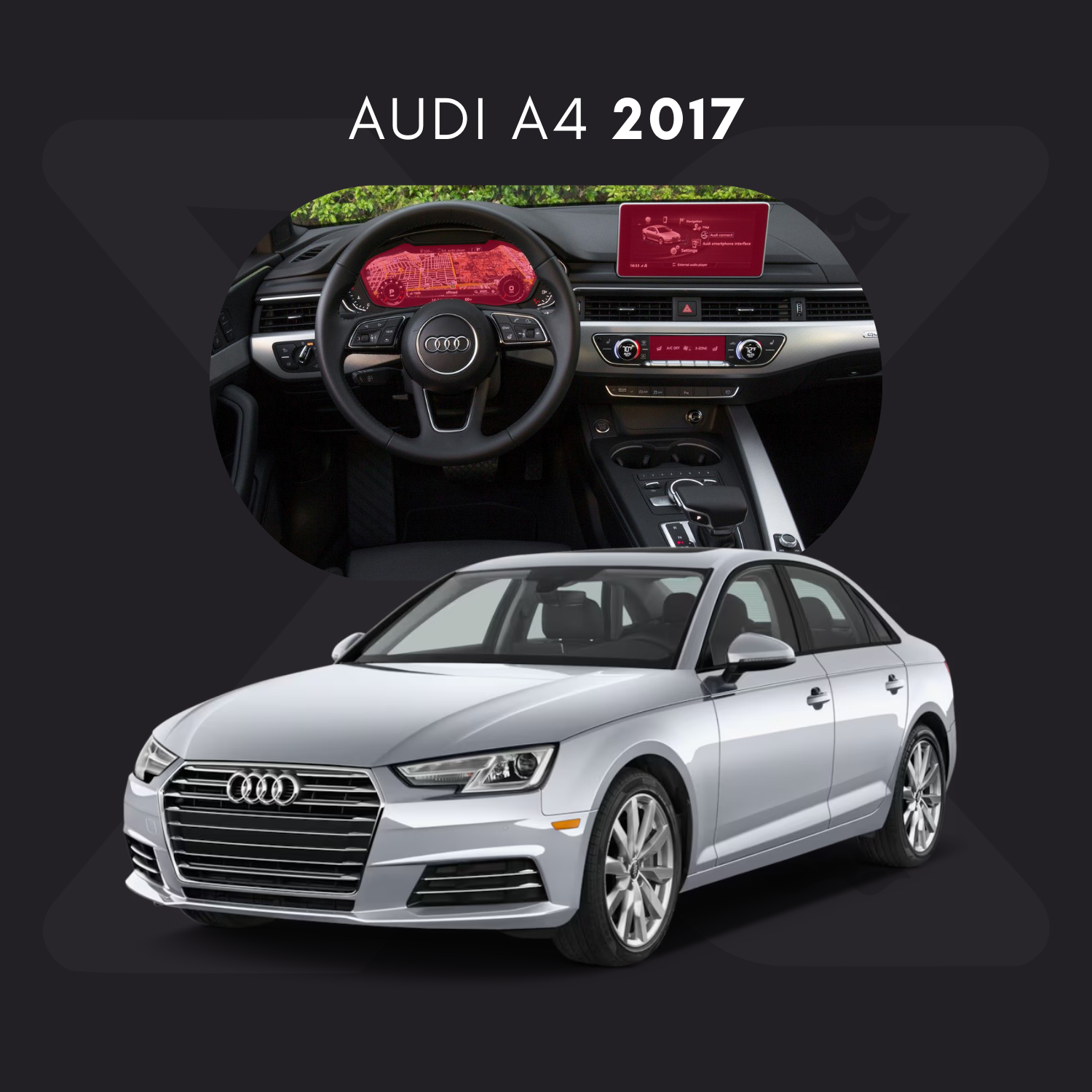 Audi A4 Película Protectora Transparente PPF para Interiores – Kit Completo