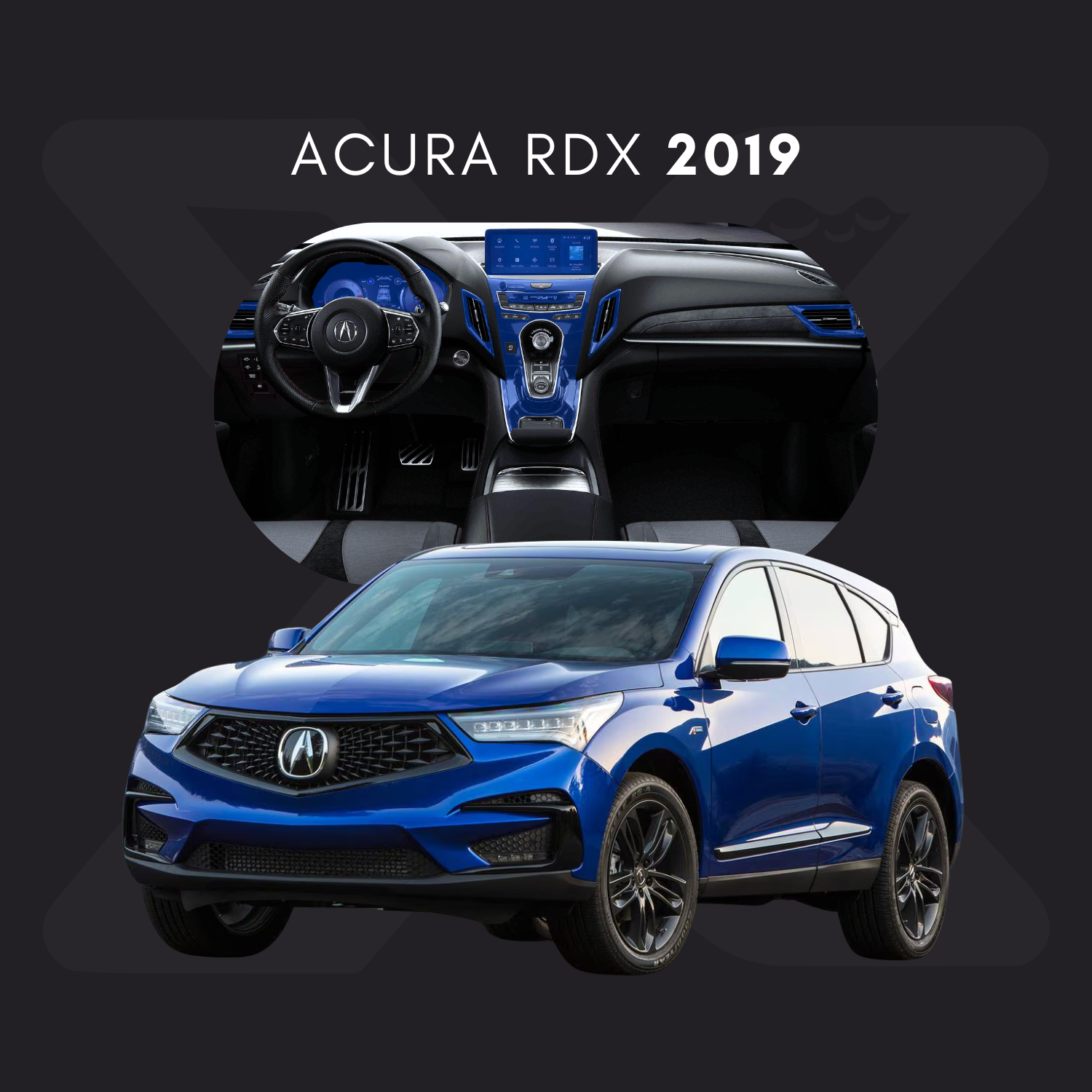Acura RDX Película Protectora Transparente PPF para Interiores – Kit Completo
