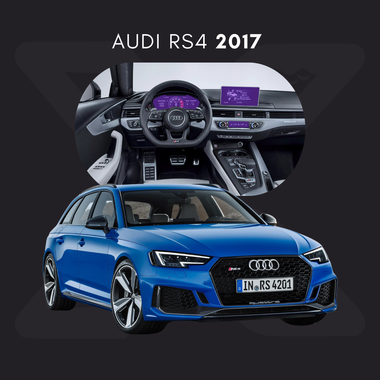 Audi RS 4 Película Protectora Transparente PPF para Interiores – Kit Completo