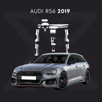 Audi RS 6 Película Protectora Transparente PPF para Interiores – Kit Completo