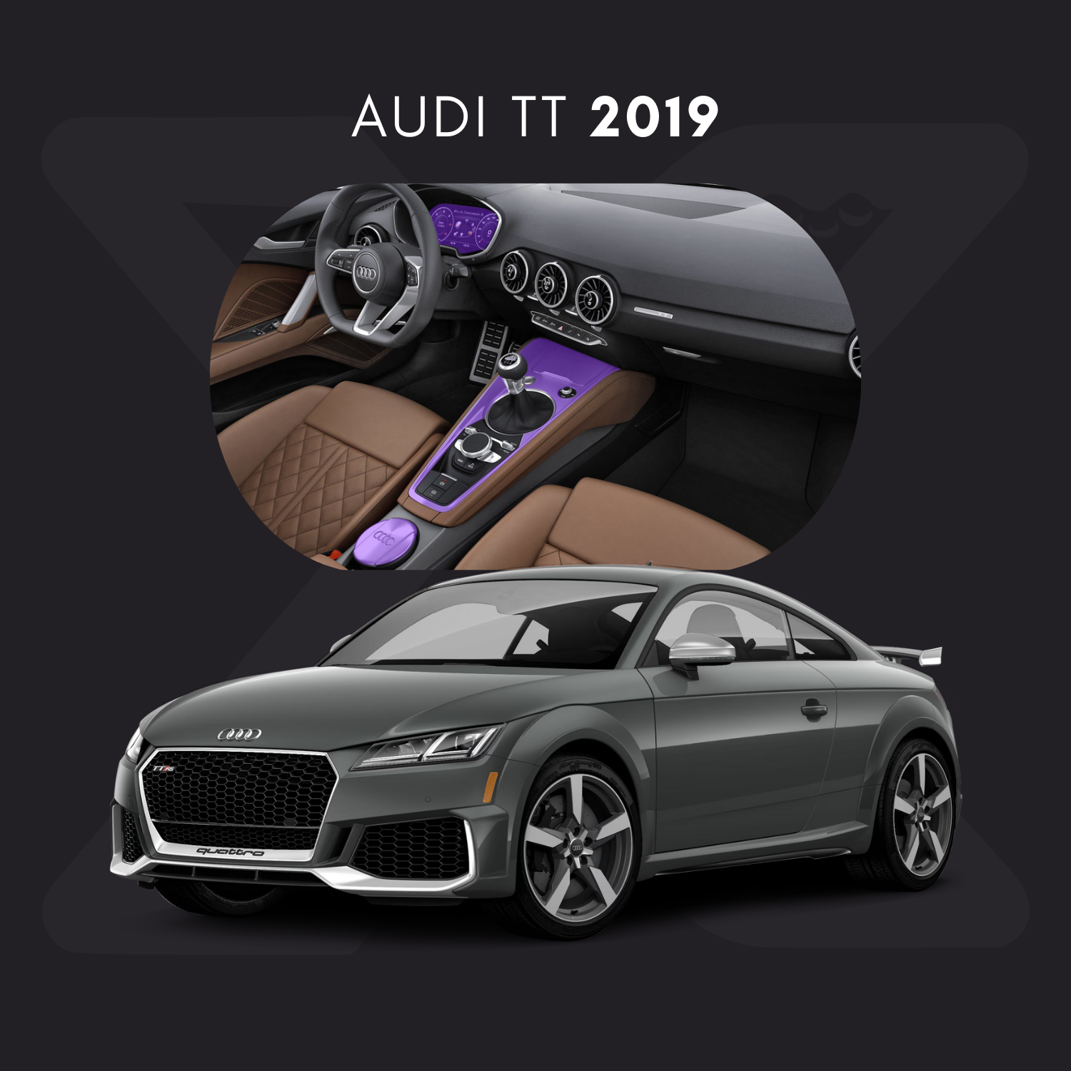 Audi TT Película Protectora Transparente PPF para Interiores – Kit Completo