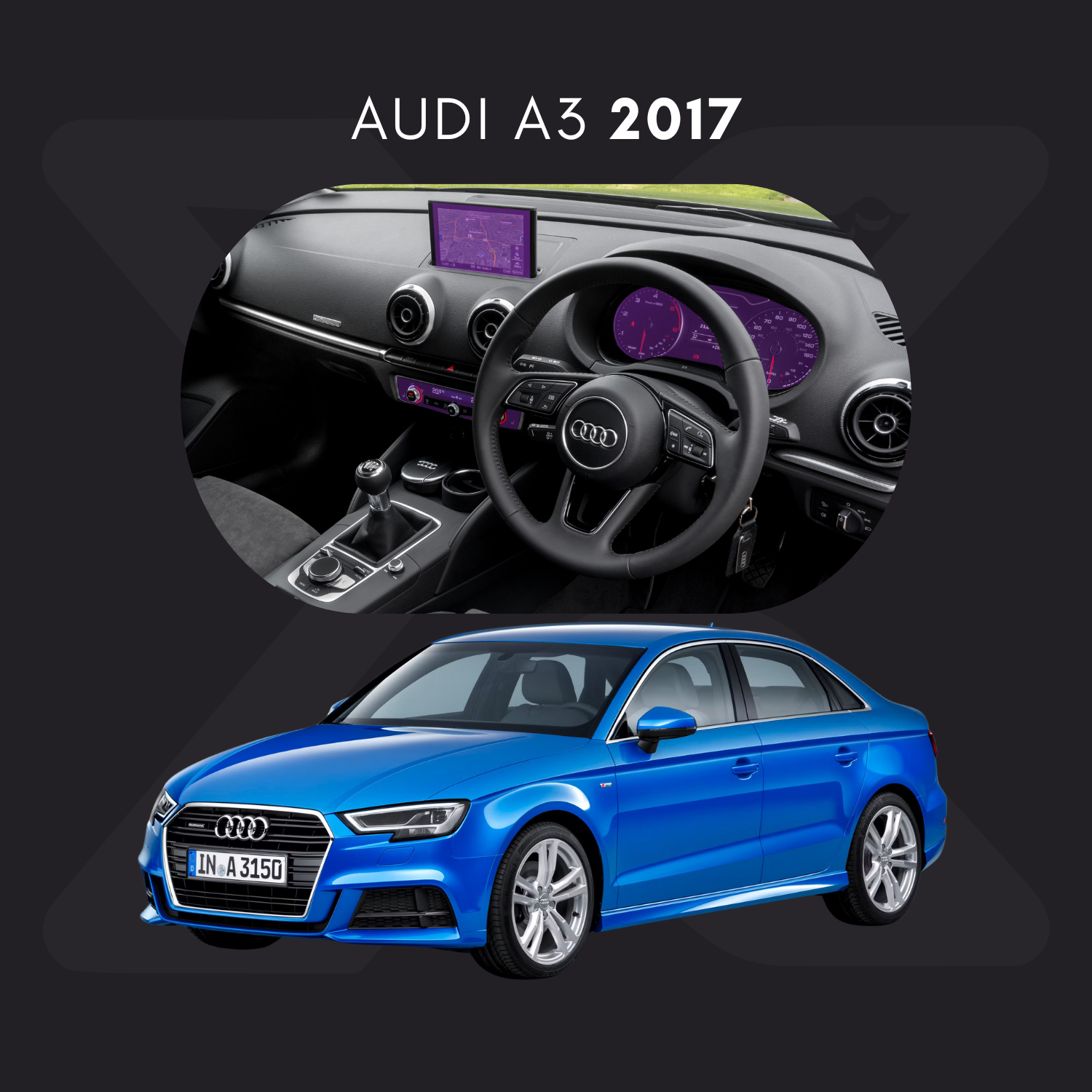 Audi A3 Película Protectora Transparente PPF para Interiores – Kit Completo