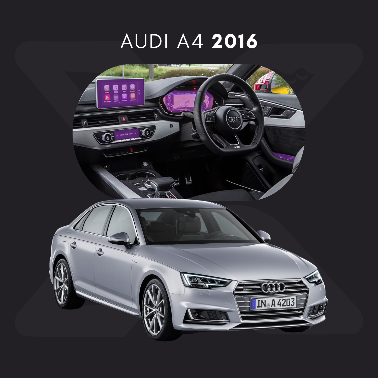 Audi A4 Película Protectora Transparente PPF para Interiores – Kit Completo