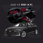 Audi A5 (4 Puertas) Película Protectora Transparente PPF para Interiores – Kit Completo