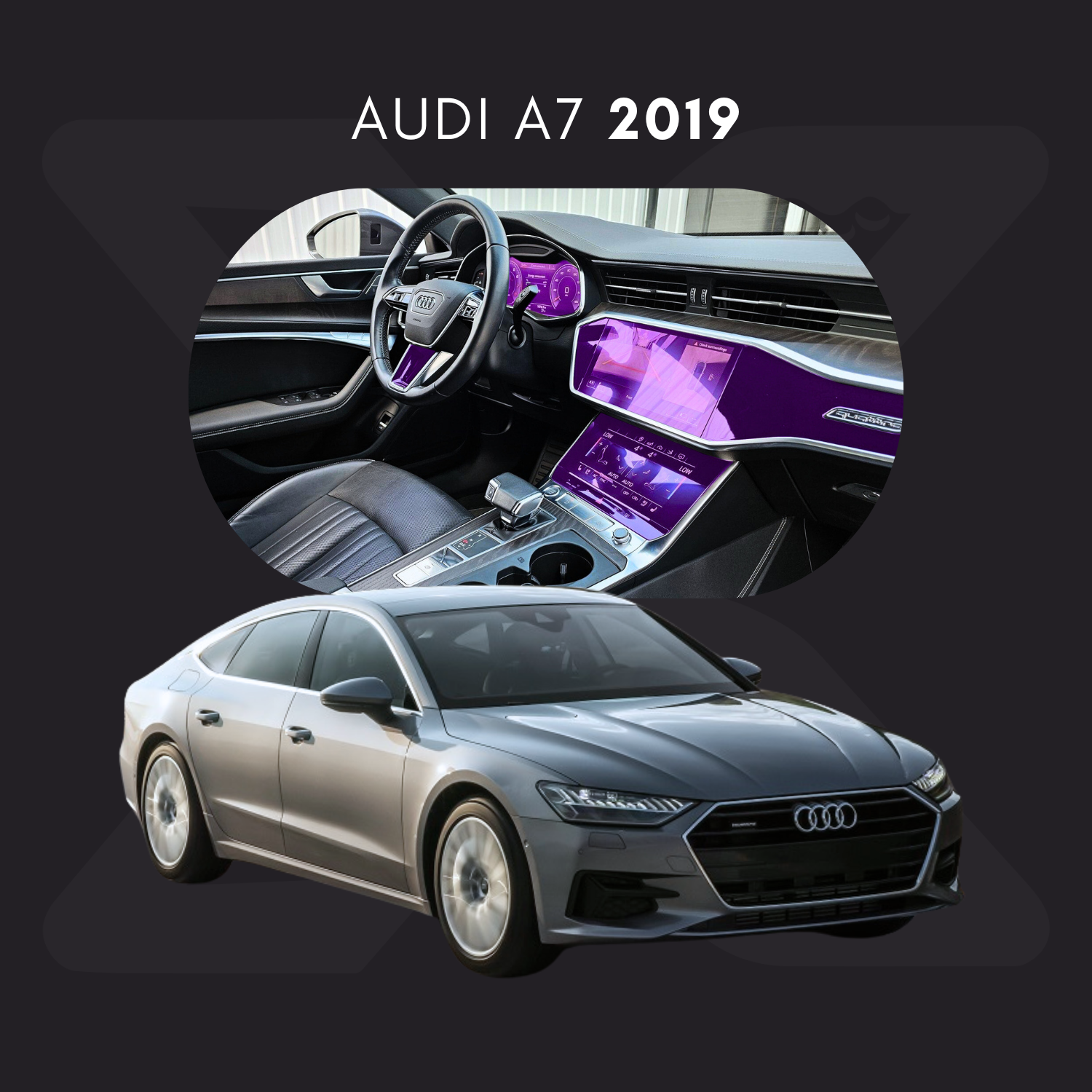Audi A7 Película Protectora Transparente PPF para Interiores – Kit Completo
