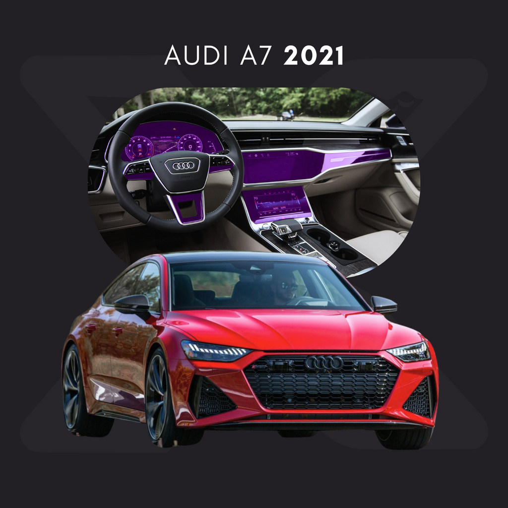 Audi A7 Película Protectora Transparente PPF para Interiores – Kit Completo