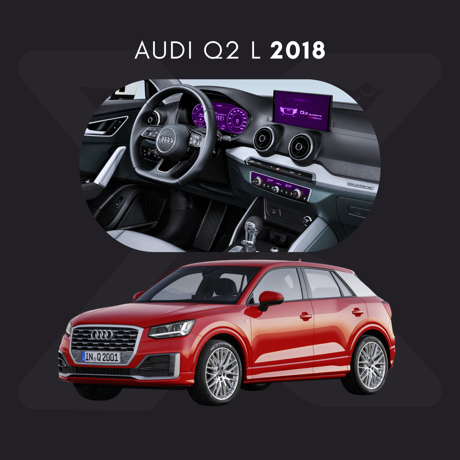 Audi Q2 L Película Protectora Transparente PPF para Interiores – Kit Completo