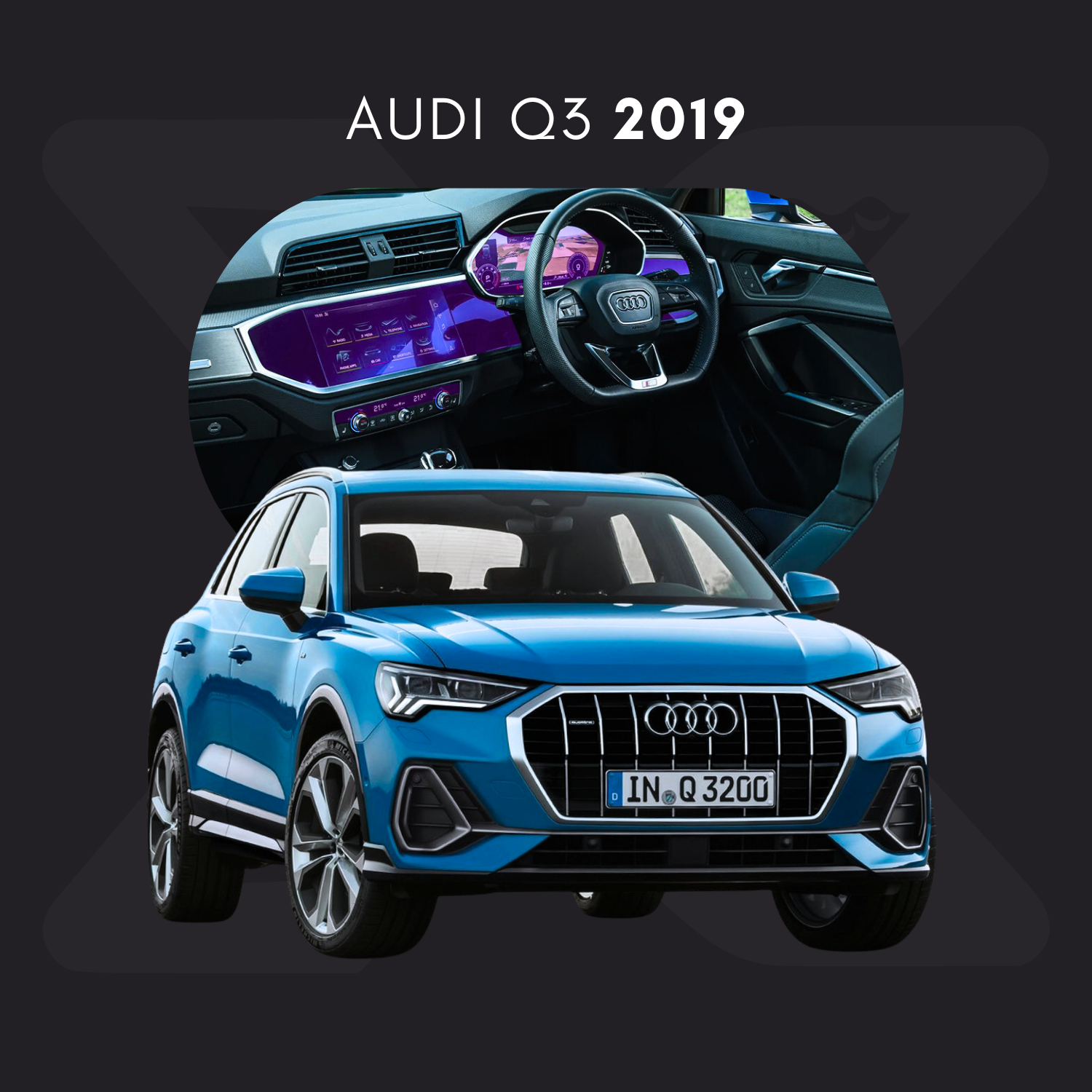 Audi Q3 Película Protectora Transparente PPF para Interiores – Kit Completo
