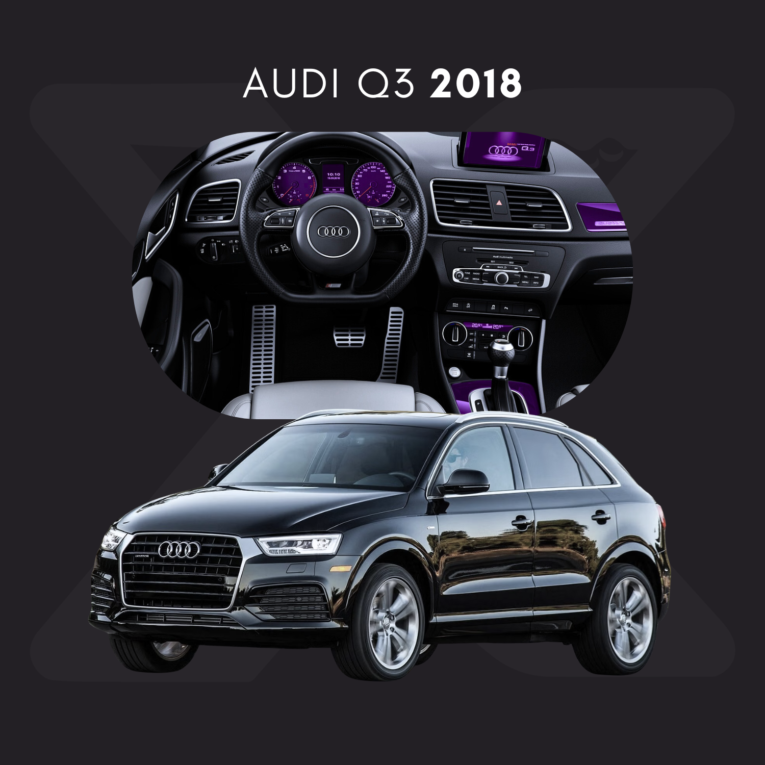 Audi Q3 Película Protectora Transparente PPF para Interiores – Kit Completo