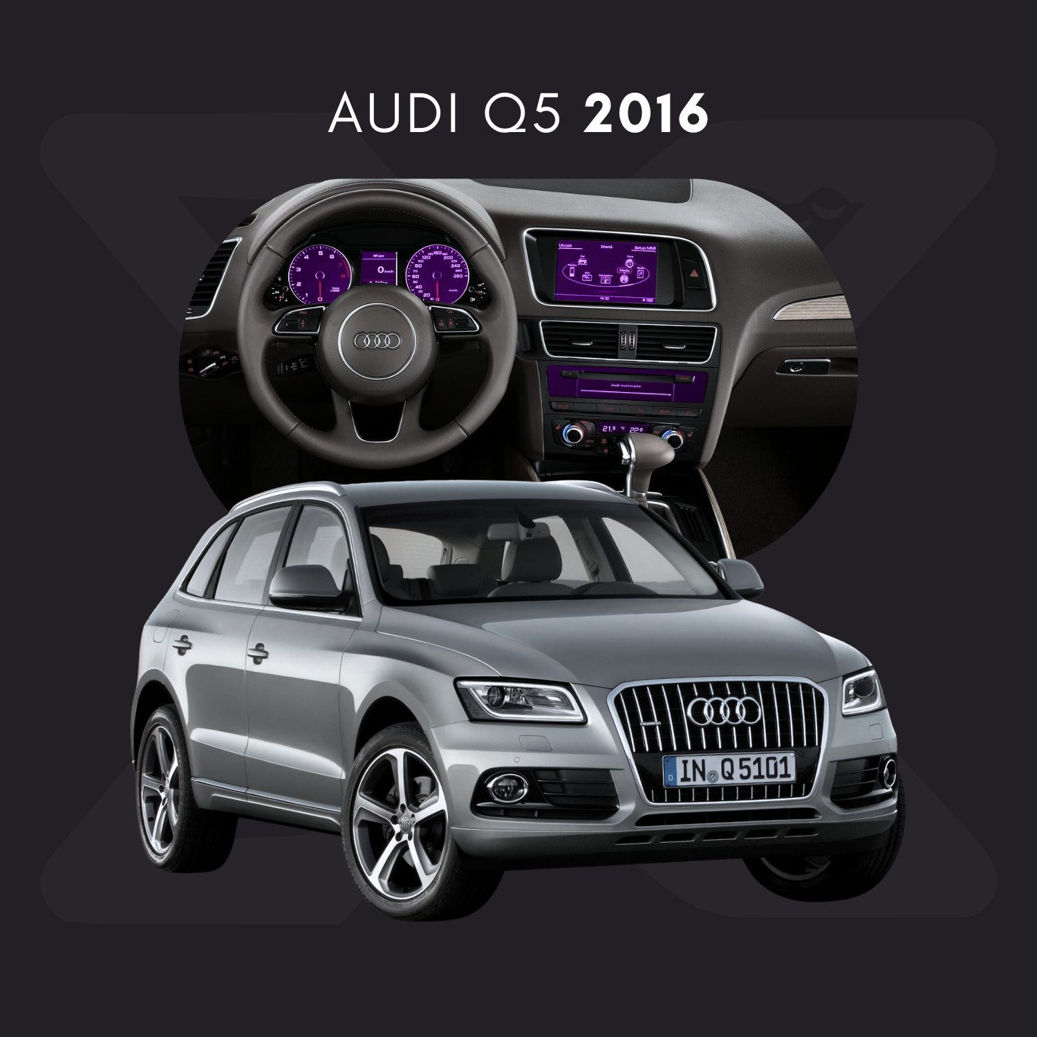 Audi Q5 Película Protectora Transparente PPF para Interiores – Kit Completo