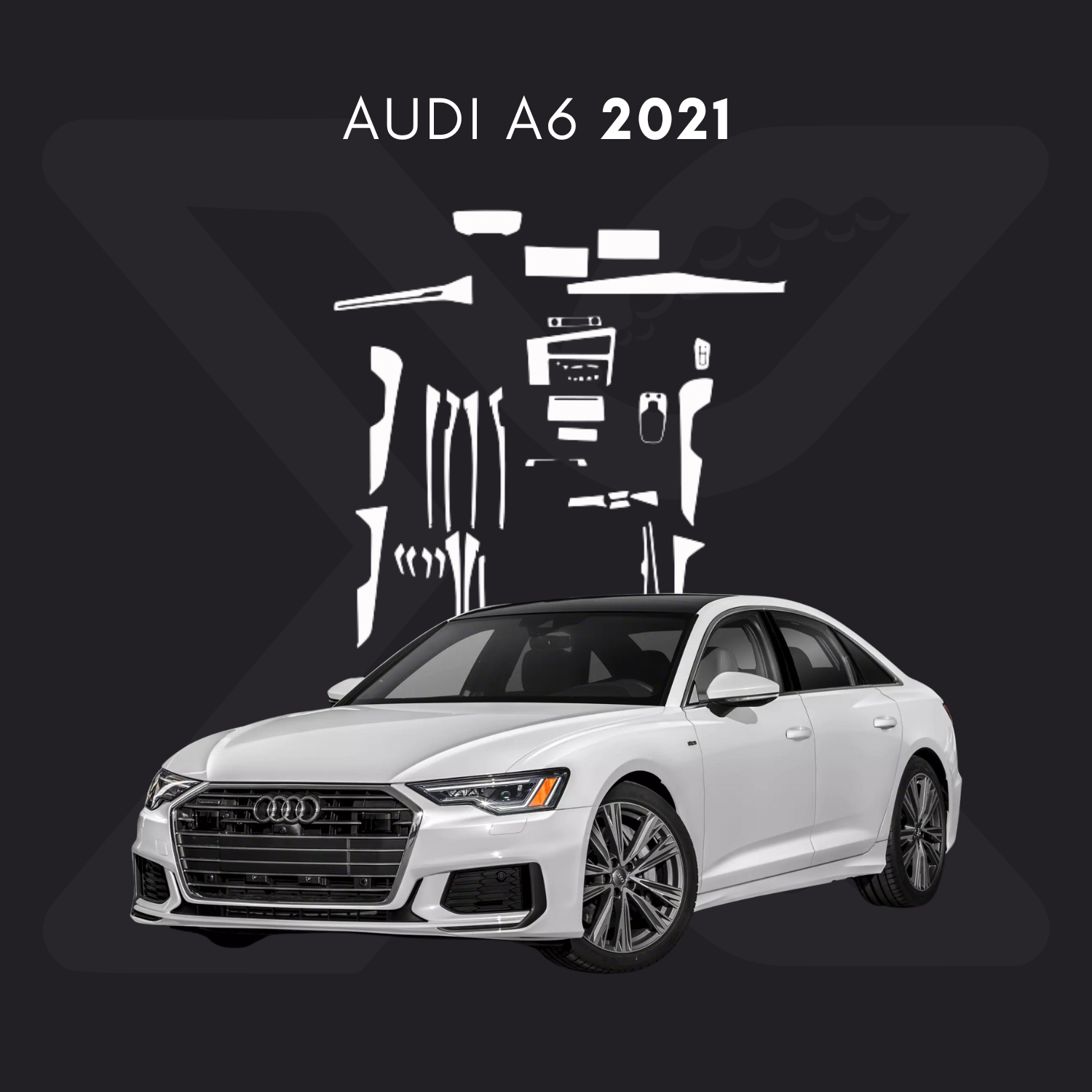 Audi A6 Película Protectora Transparente PPF para Interiores – Kit Completo
