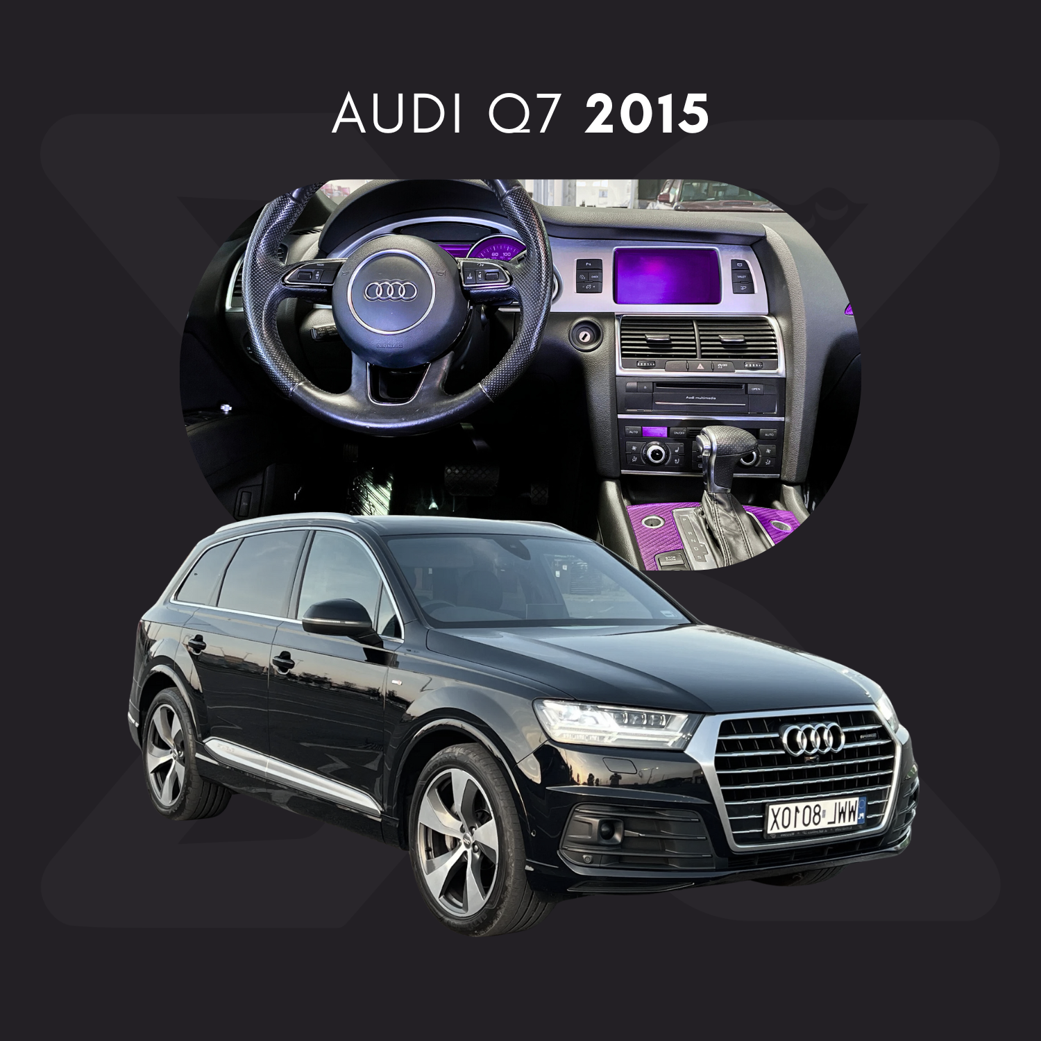Audi Q7 Película Protectora Transparente PPF para Interiores – Kit Completo