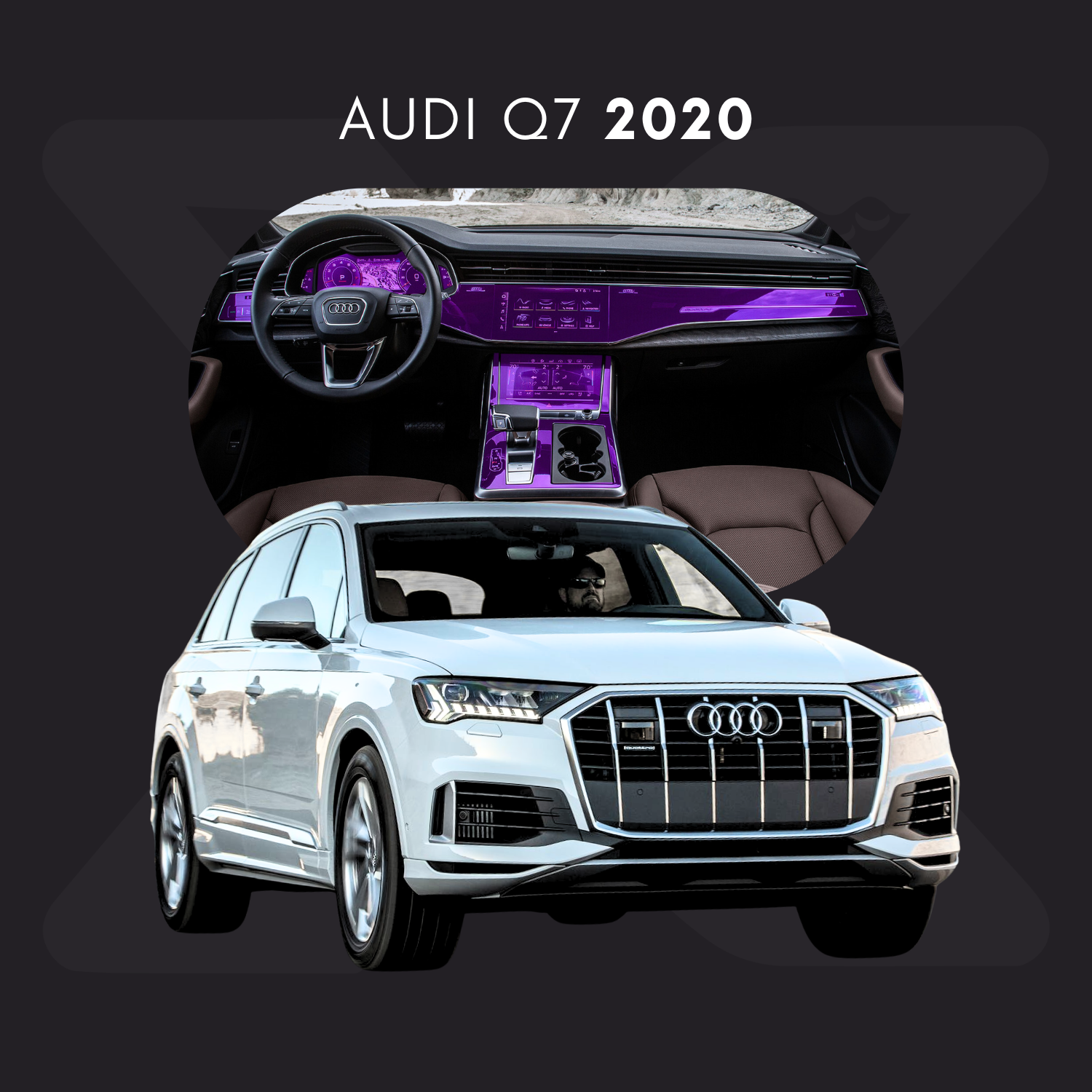 Audi Q7 Película Protectora Transparente PPF para Interiores – Kit Completo