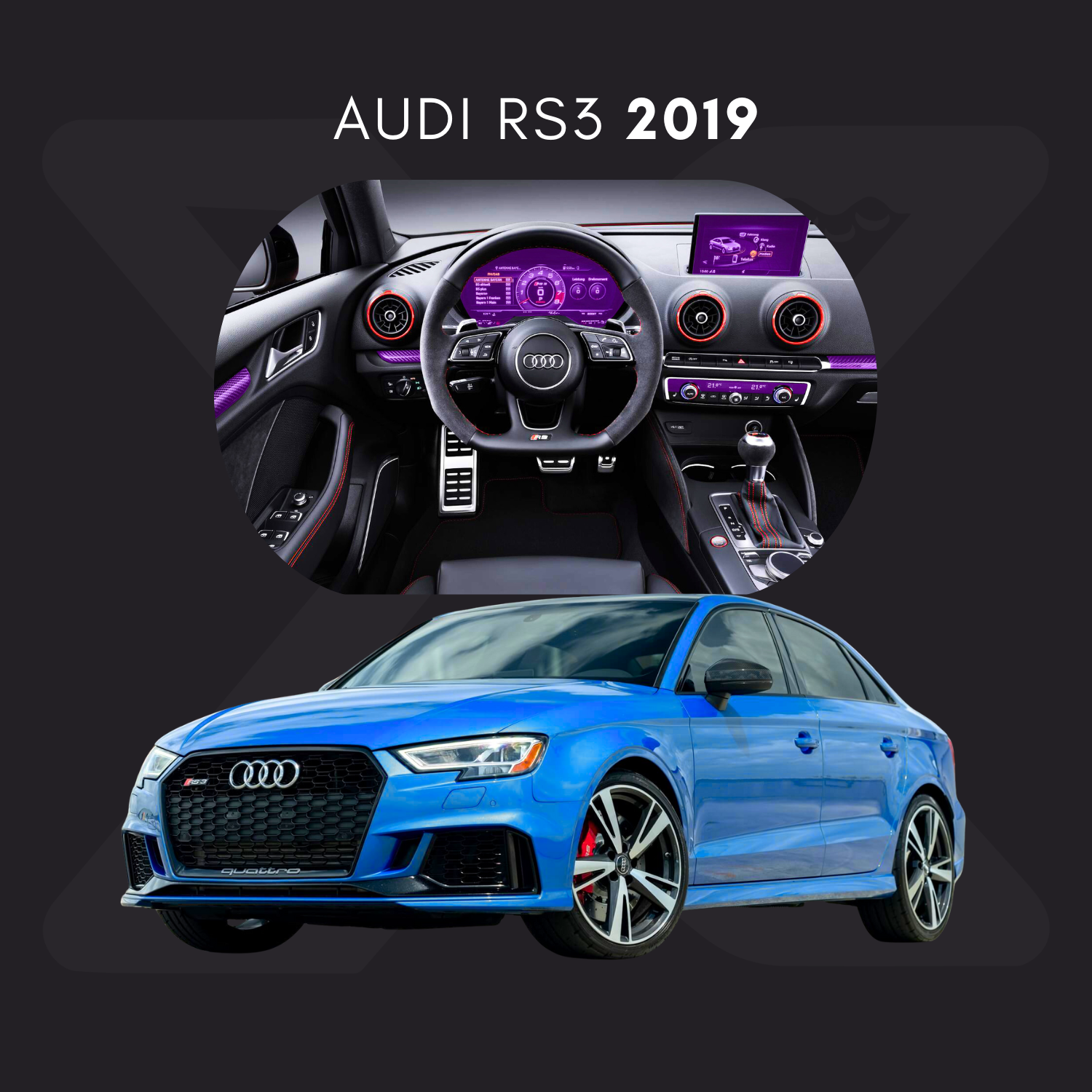 Audi RS 3 Película Protectora Transparente PPF para Interiores – Kit Completo