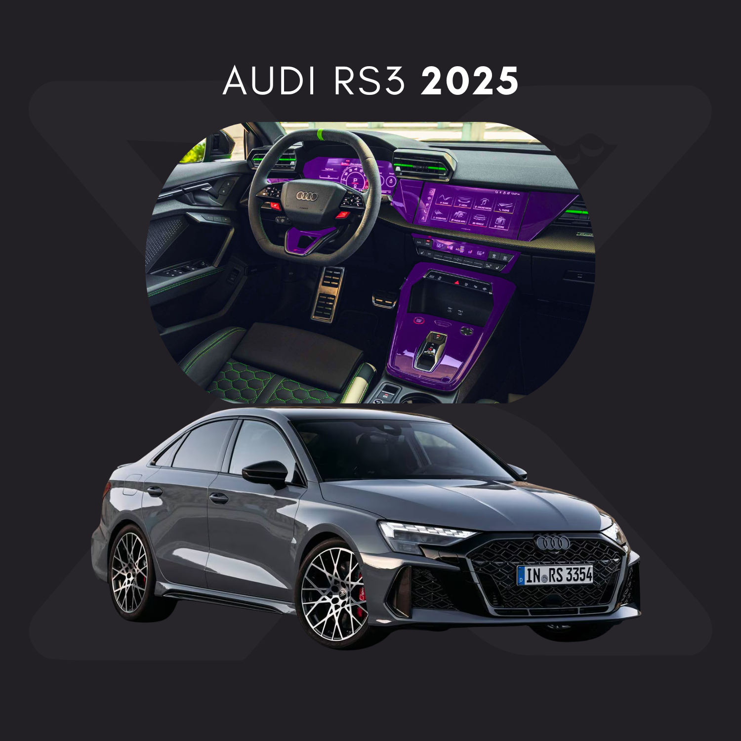 Audi RS 3 Película Protectora Transparente PPF para Interiores – Kit Completo