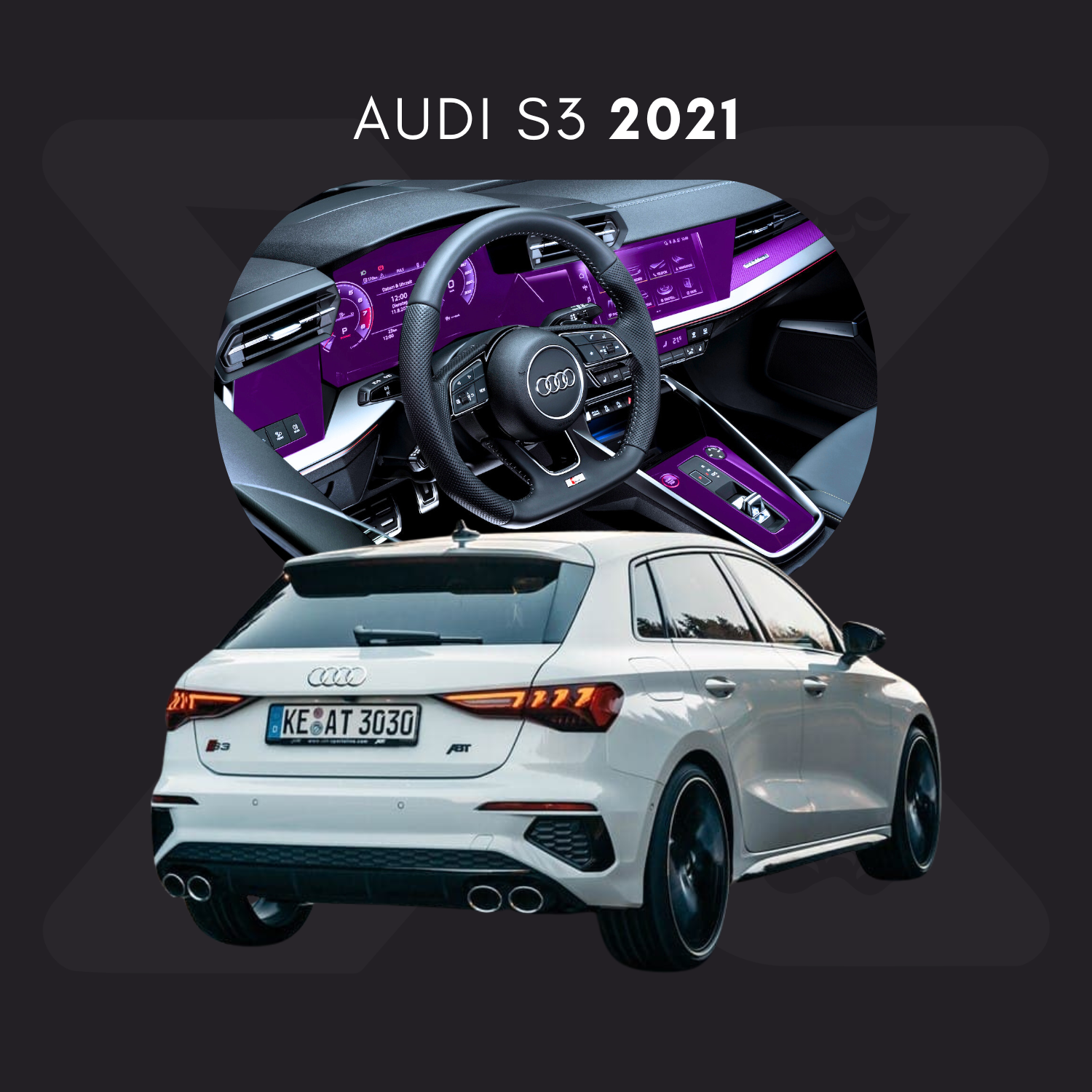 Audi S3 Película Protectora Transparente PPF para Interiores – Kit Completo
