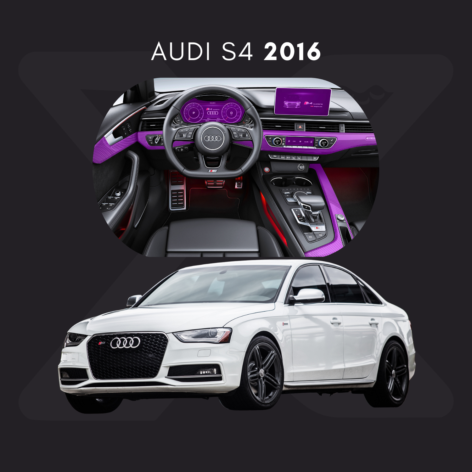 Audi S4 Película Protectora Transparente PPF para Interiores – Kit Completo