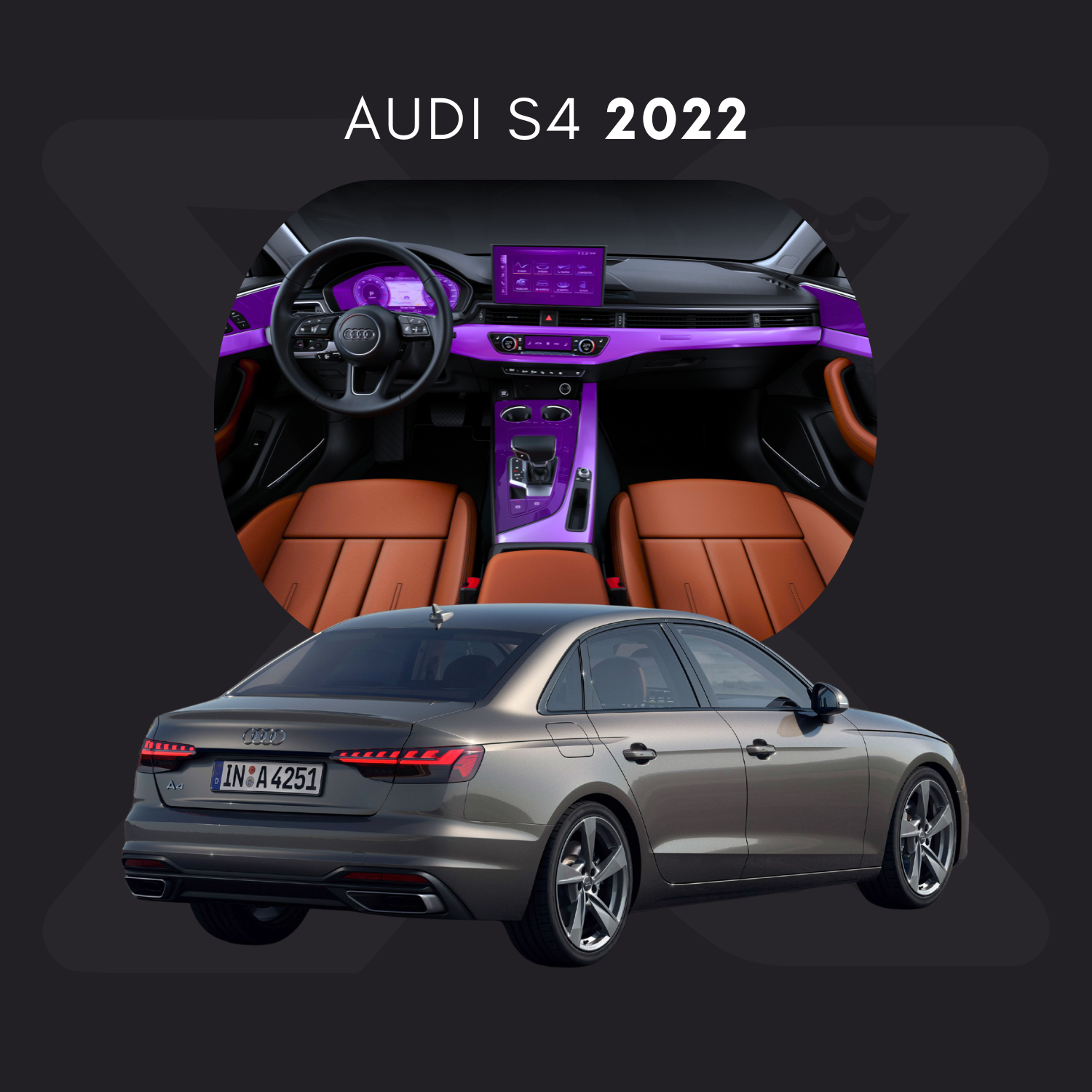 Audi S4 Película Protectora Transparente PPF para Interiores – Kit Completo