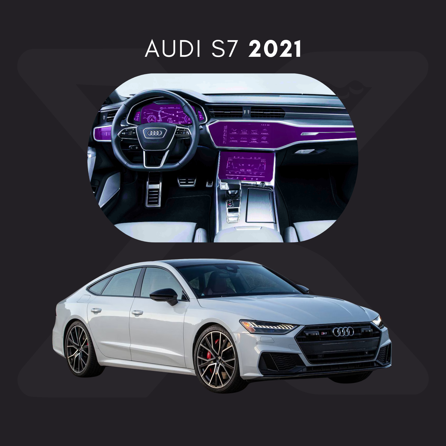 Audi S7 Película Protectora Transparente PPF para Interiores – Kit Completo