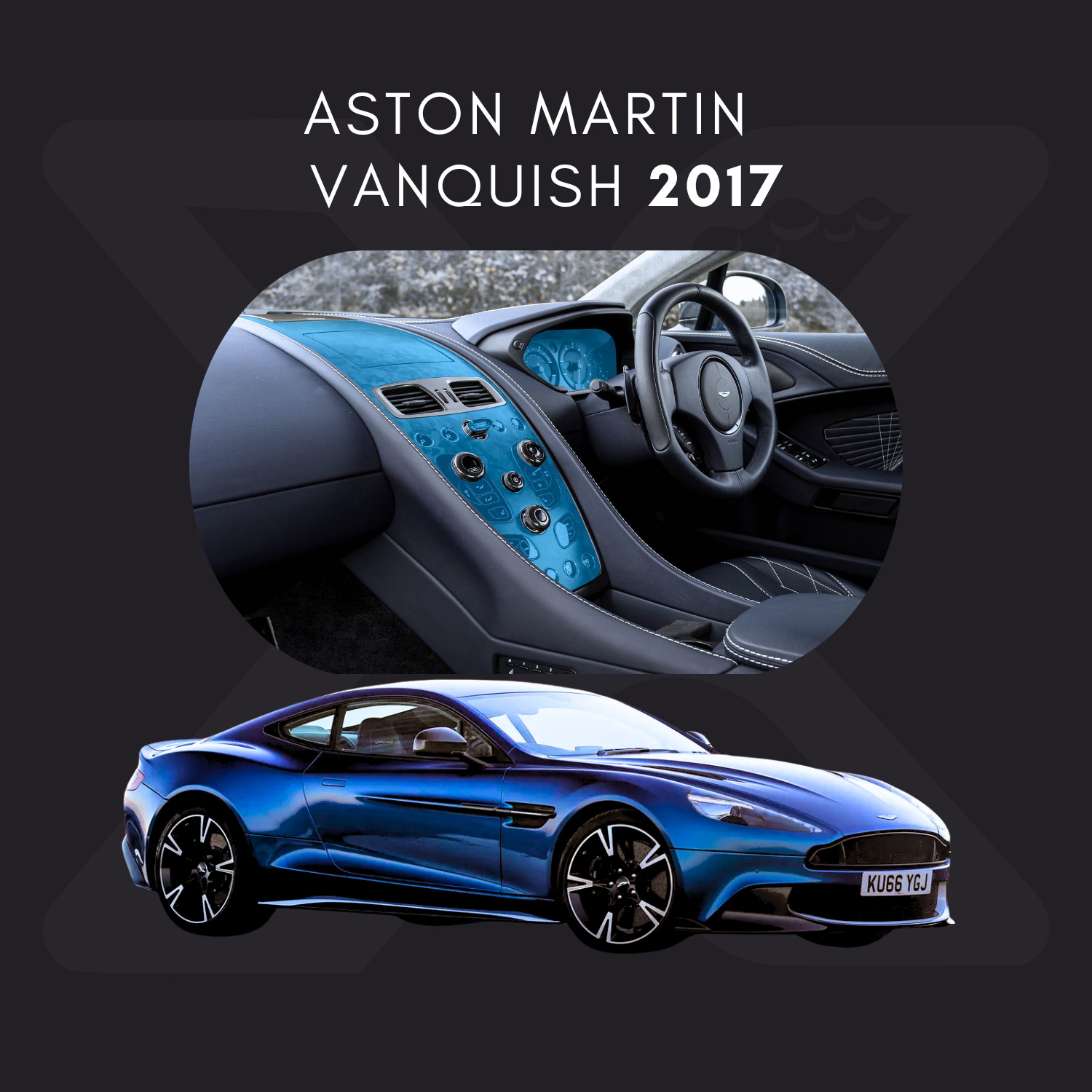 Aston Martin Vanquish Película Protectora Transparente PPF para Interiores – Kit Completo
