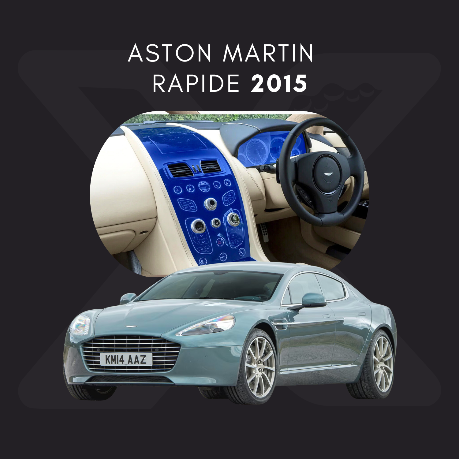 Aston Martin Rapide Película Protectora Transparente PPF para Interiores – Kit Completo