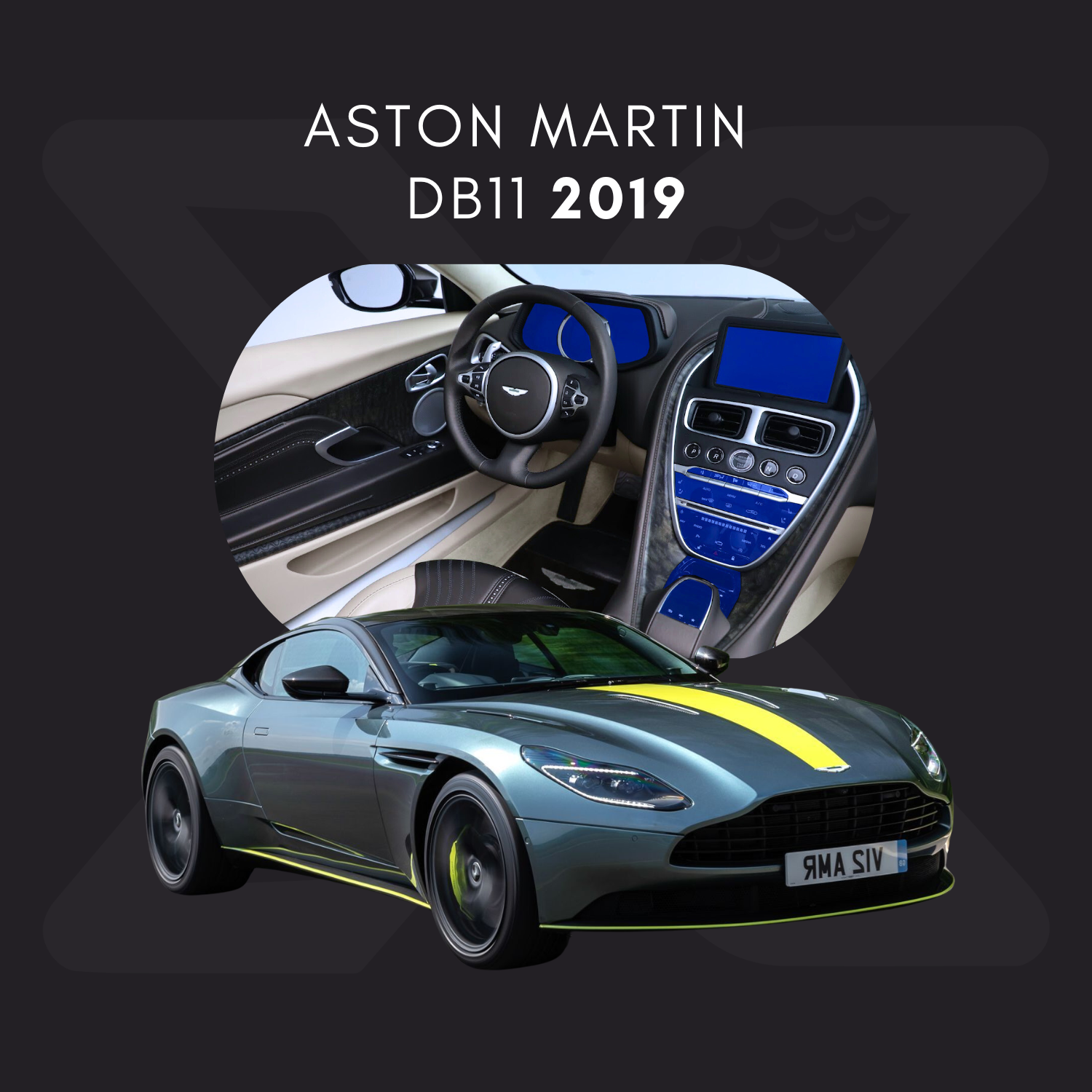 Aston Martin DB11 Película Protectora Transparente PPF para Interiores – Kit Completo