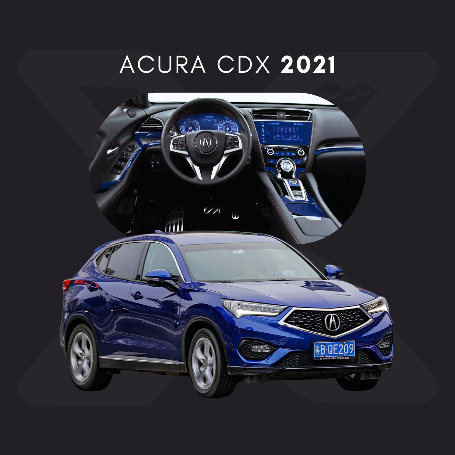 Acura CDX Película Protectora Transparente PPF para Interiores – Kit Completo