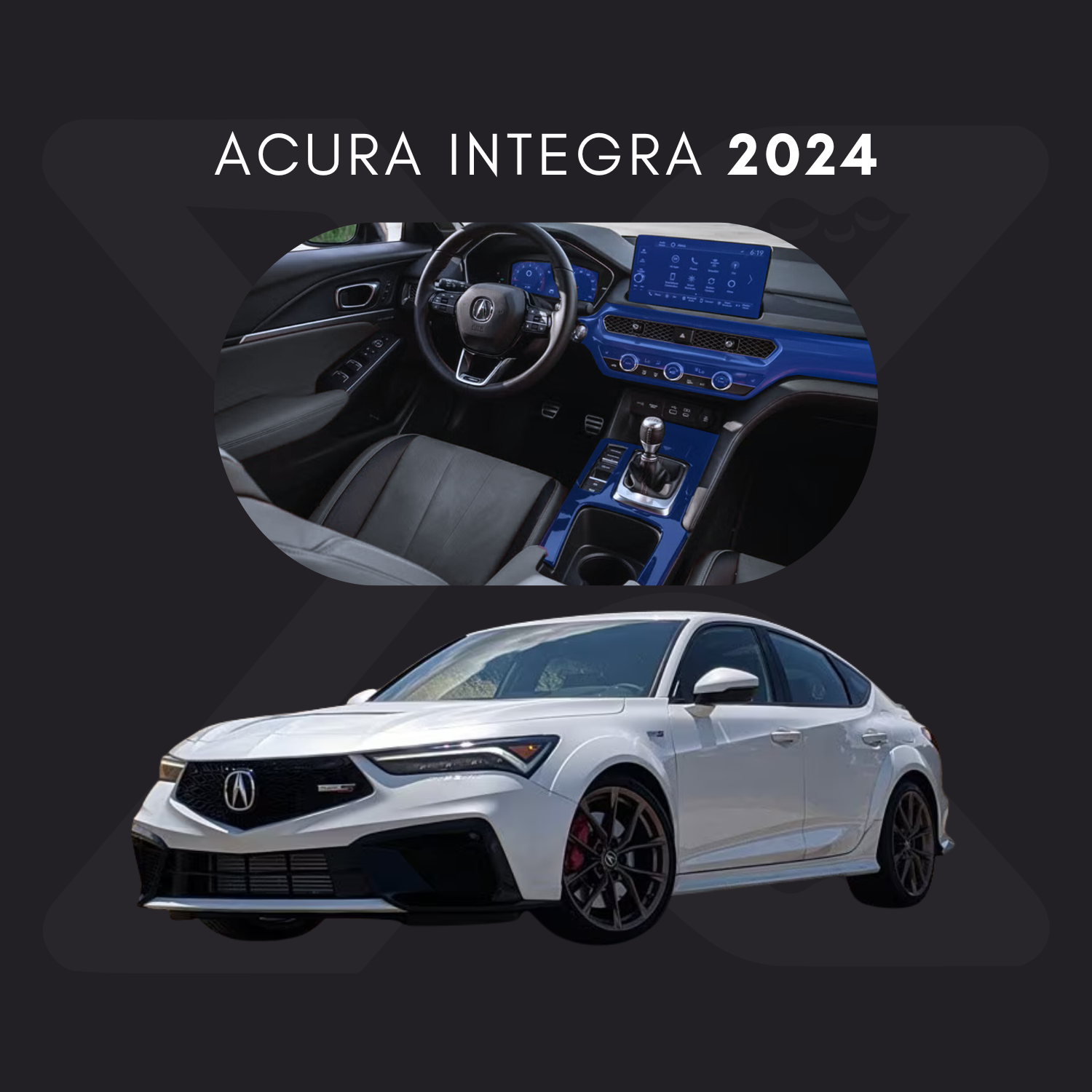 Acura Integra Película Protectora Transparente PPF para Interiores – Kit Completo