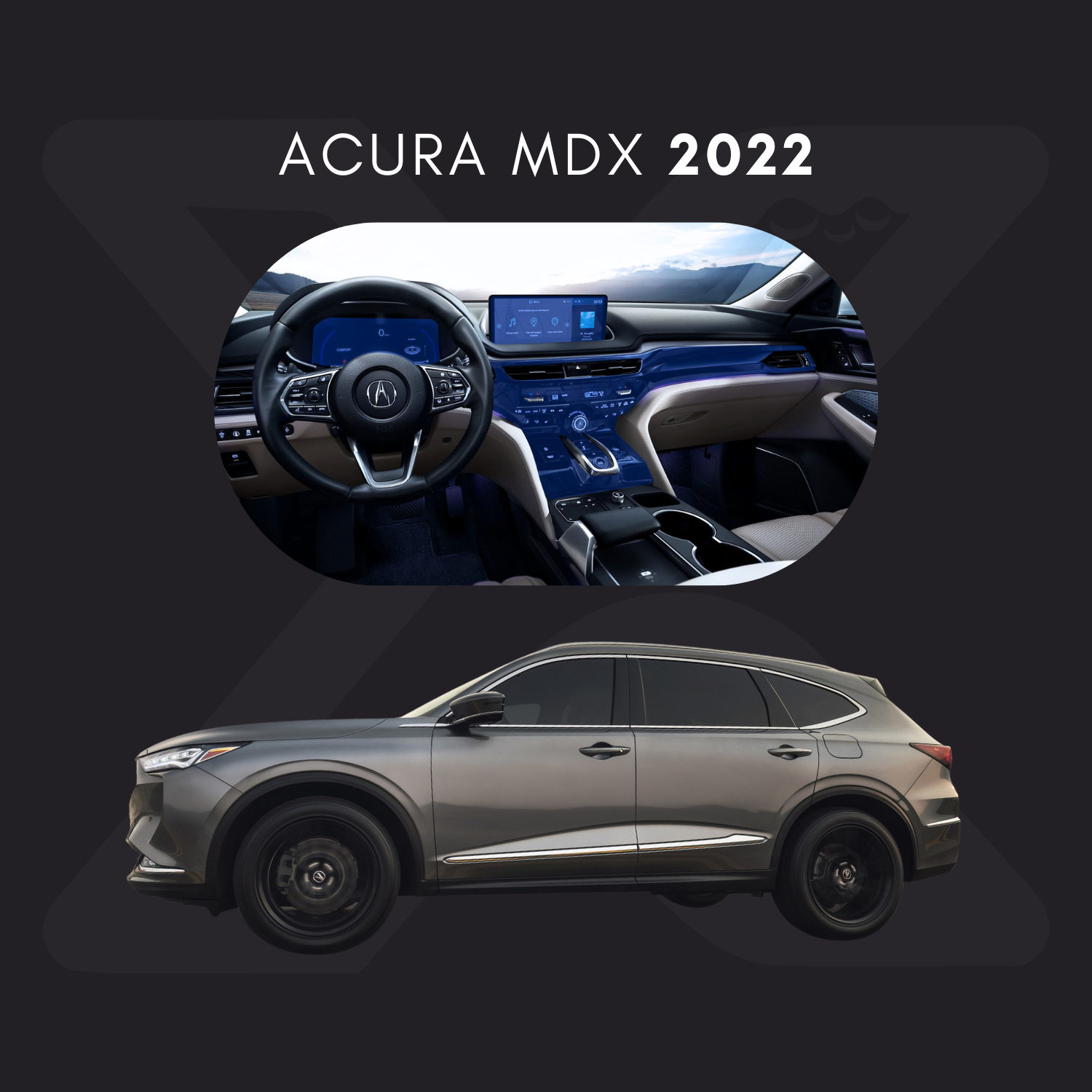 Acura MDX Película Protectora Transparente PPF para Interiores – Kit Completo