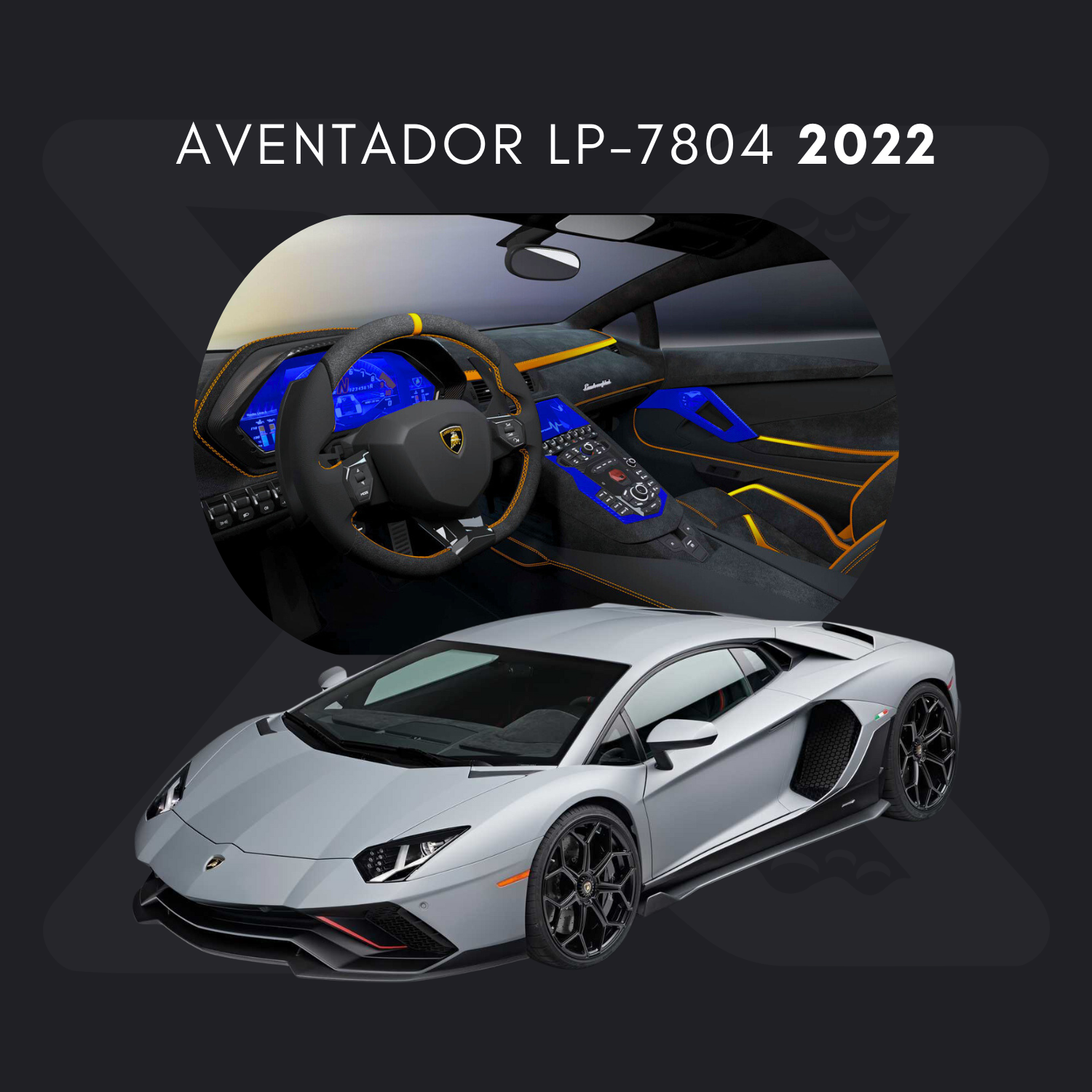Lamborghini Aventador LP-7804 Película Protectora Transparente PPF para Interiores – Kit Completo