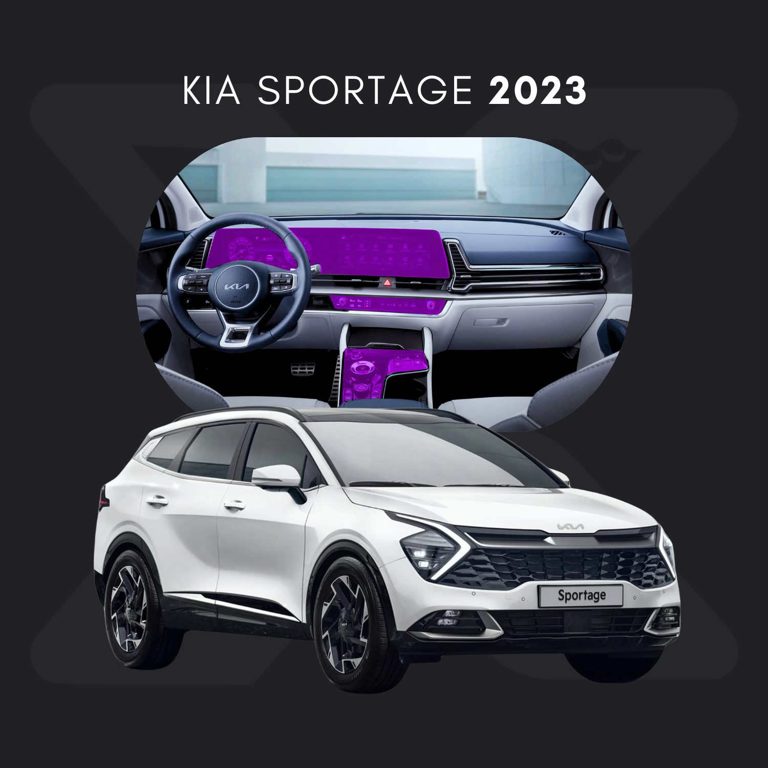 KIA Sportage Película Protectora Transparente PPF para Interiores – Kit Completo