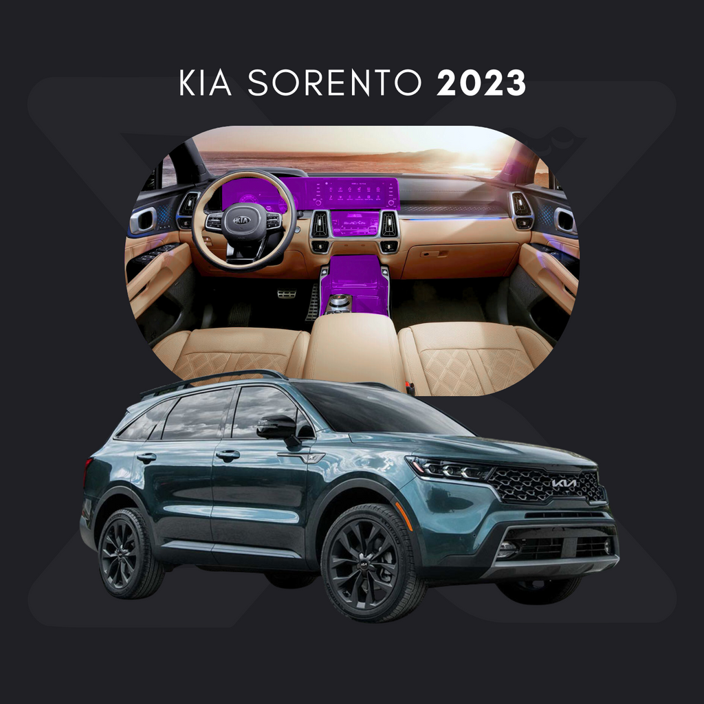 KIA Sorento Película Protectora Transparente PPF para Interiores – Kit Completo