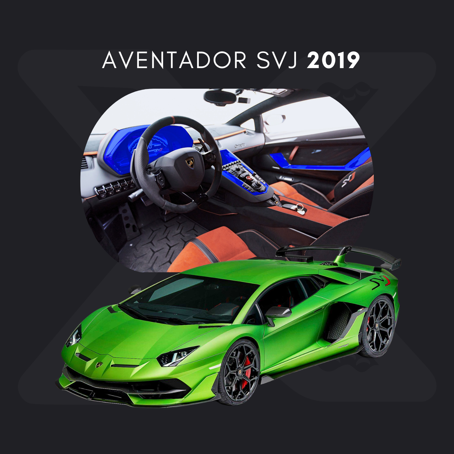 Lamborghini Aventador SVJ Película Protectora Transparente PPF para Interiores – Kit Completo