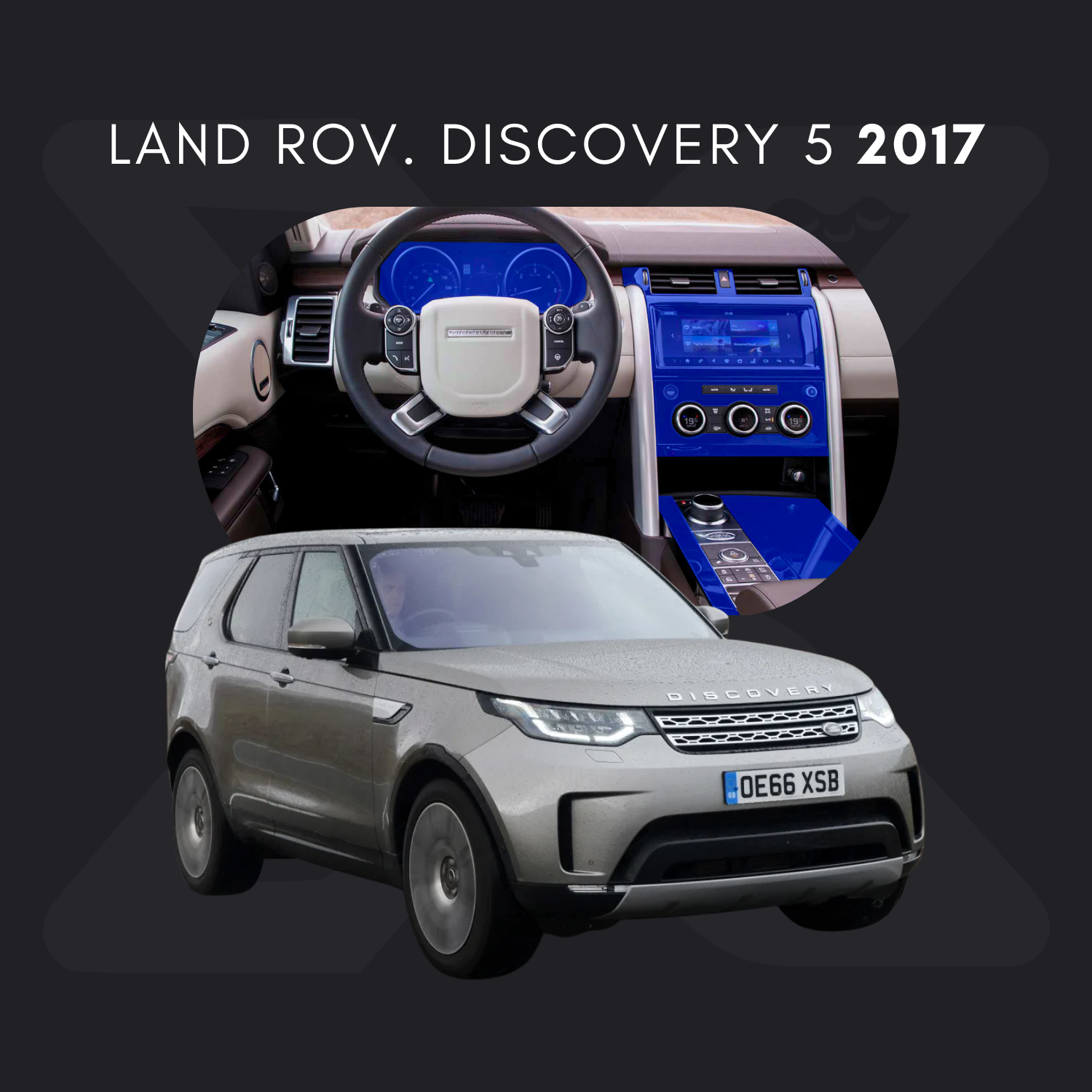 Land Rover Discovery 5 Película Protectora Transparente PPF para Interiores – Kit Completo