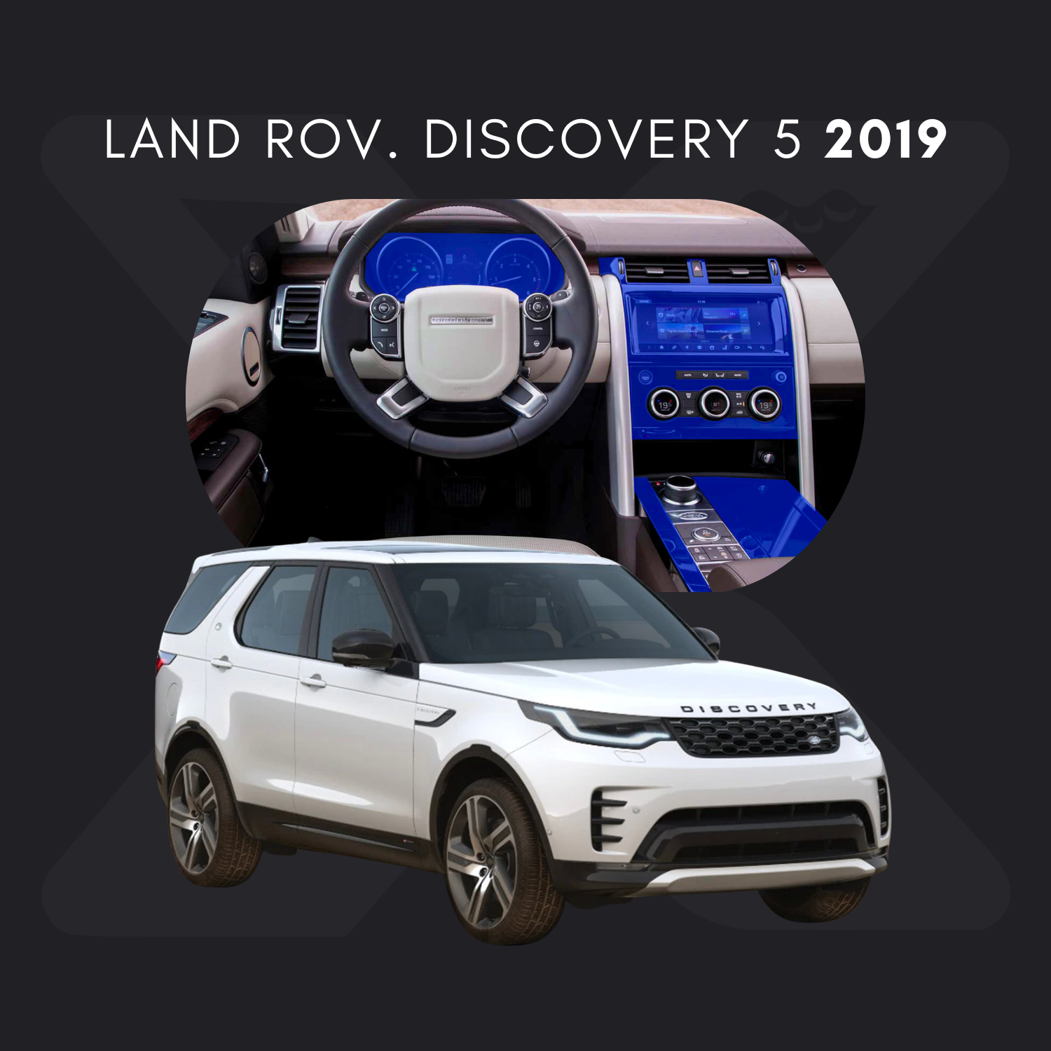 Land Rover Discovery 5 Película Protectora Transparente PPF para Interiores – Kit Completo