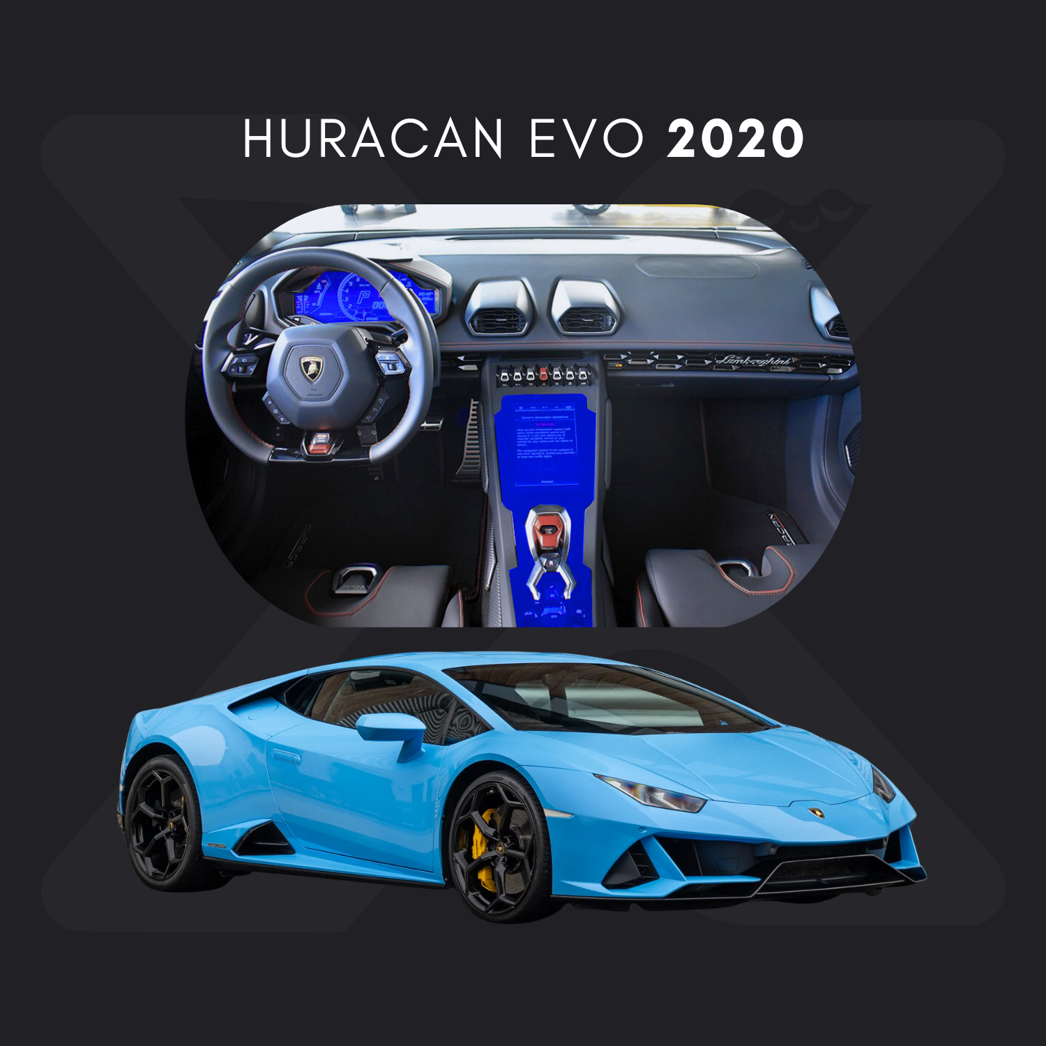 Lamborghini Huracan EVO Película Protectora Transparente PPF para Interiores – Kit Completo