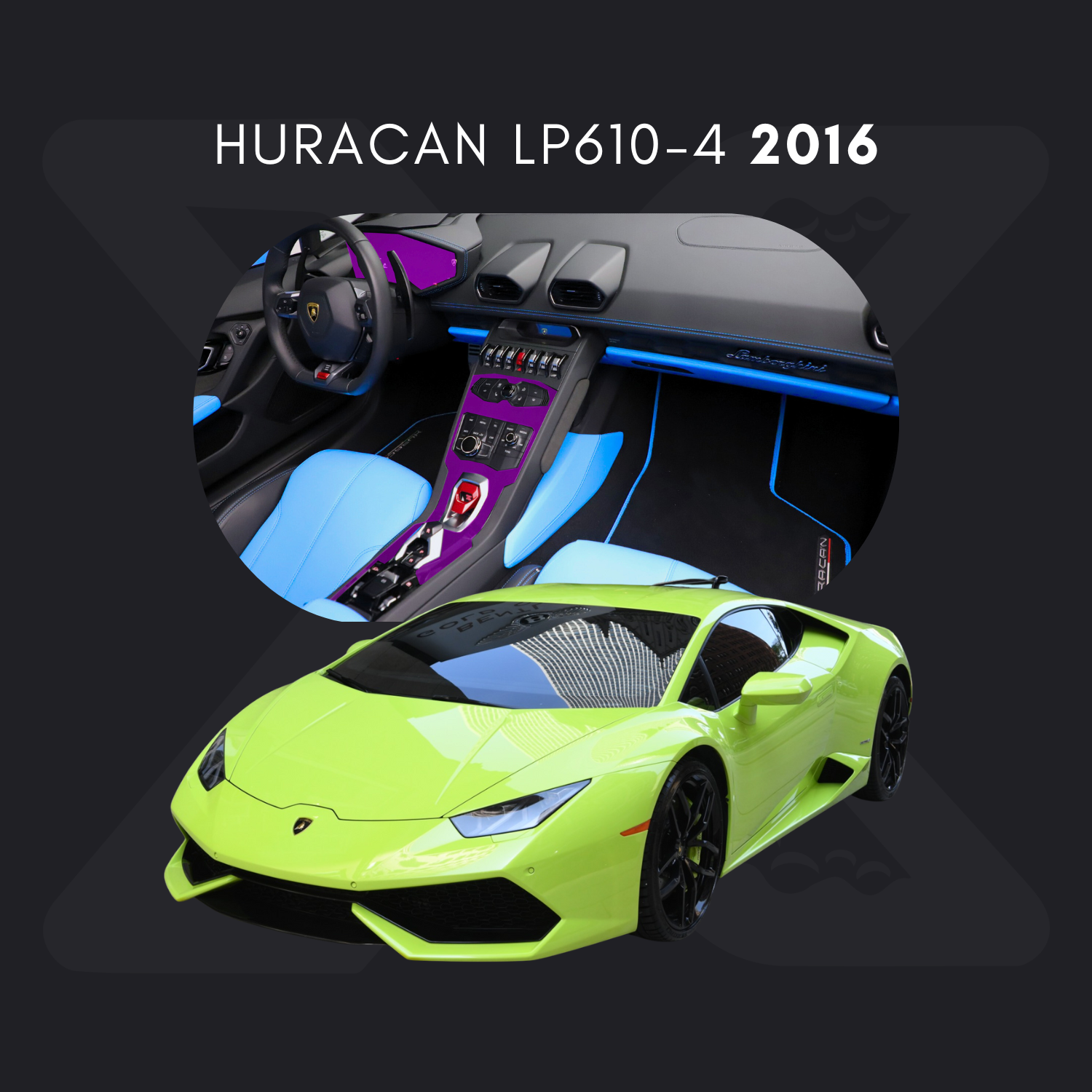 Lamborghini LP610-4 Película Protectora Transparente PPF para Interiores – Kit Completo